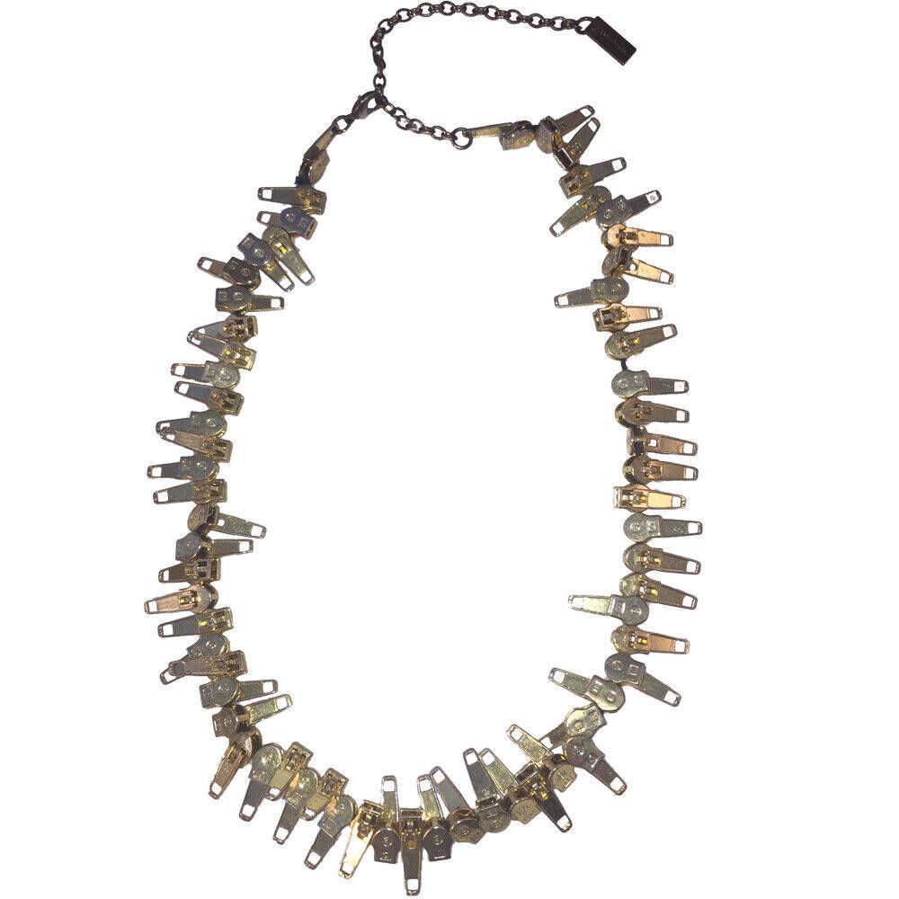 Marc Jacobs Marc Jacobs Gold Tone Statement Punk Zipper Necklace Size ONE SIZE - 1 Thumbnail