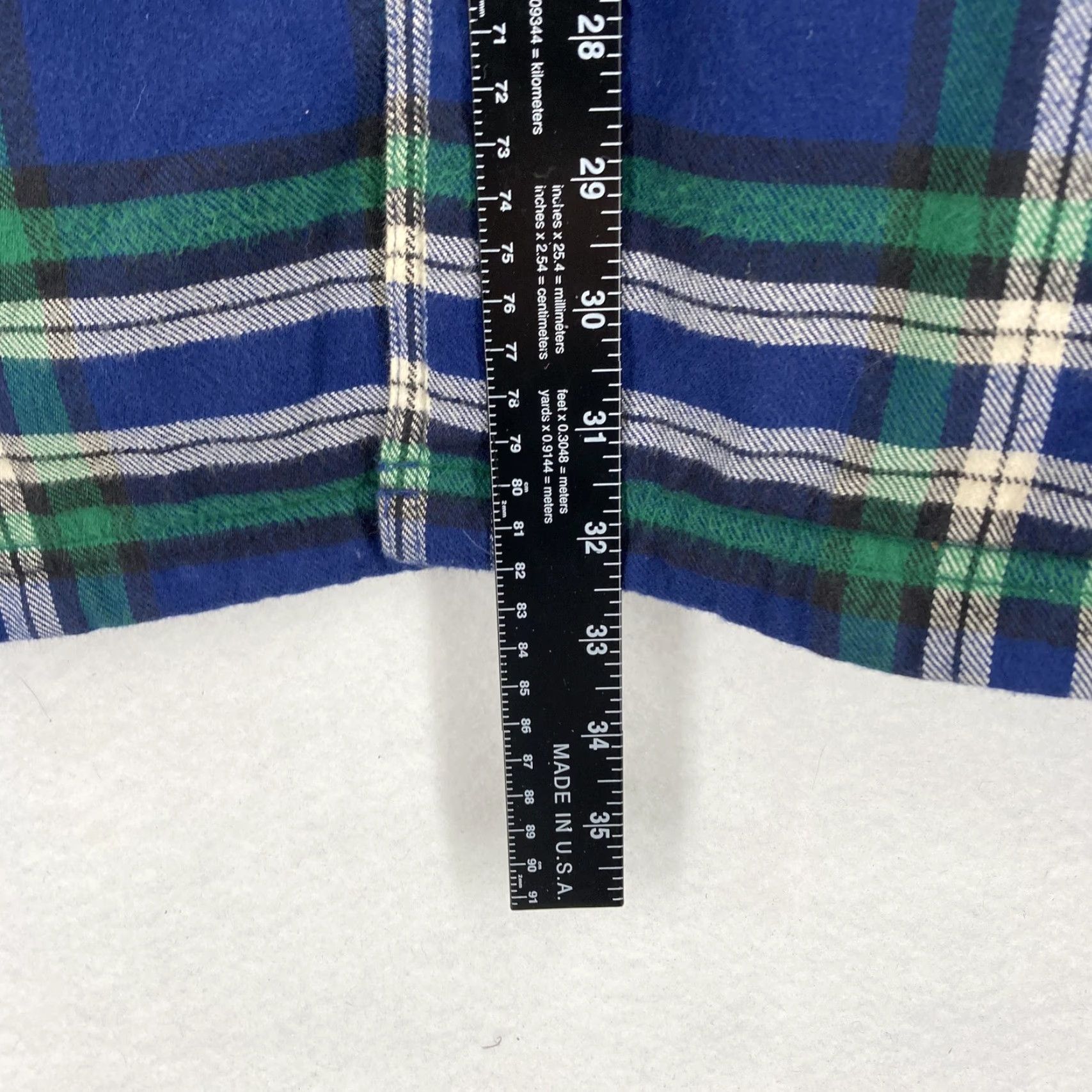 Vintage VINTAGE LL Bean Shirt Mens Large Blue Green Plaid Fleece Lined Flannel Shacket Pockets Size US L / EU 52-54 / 3 - 6 Thumbnail