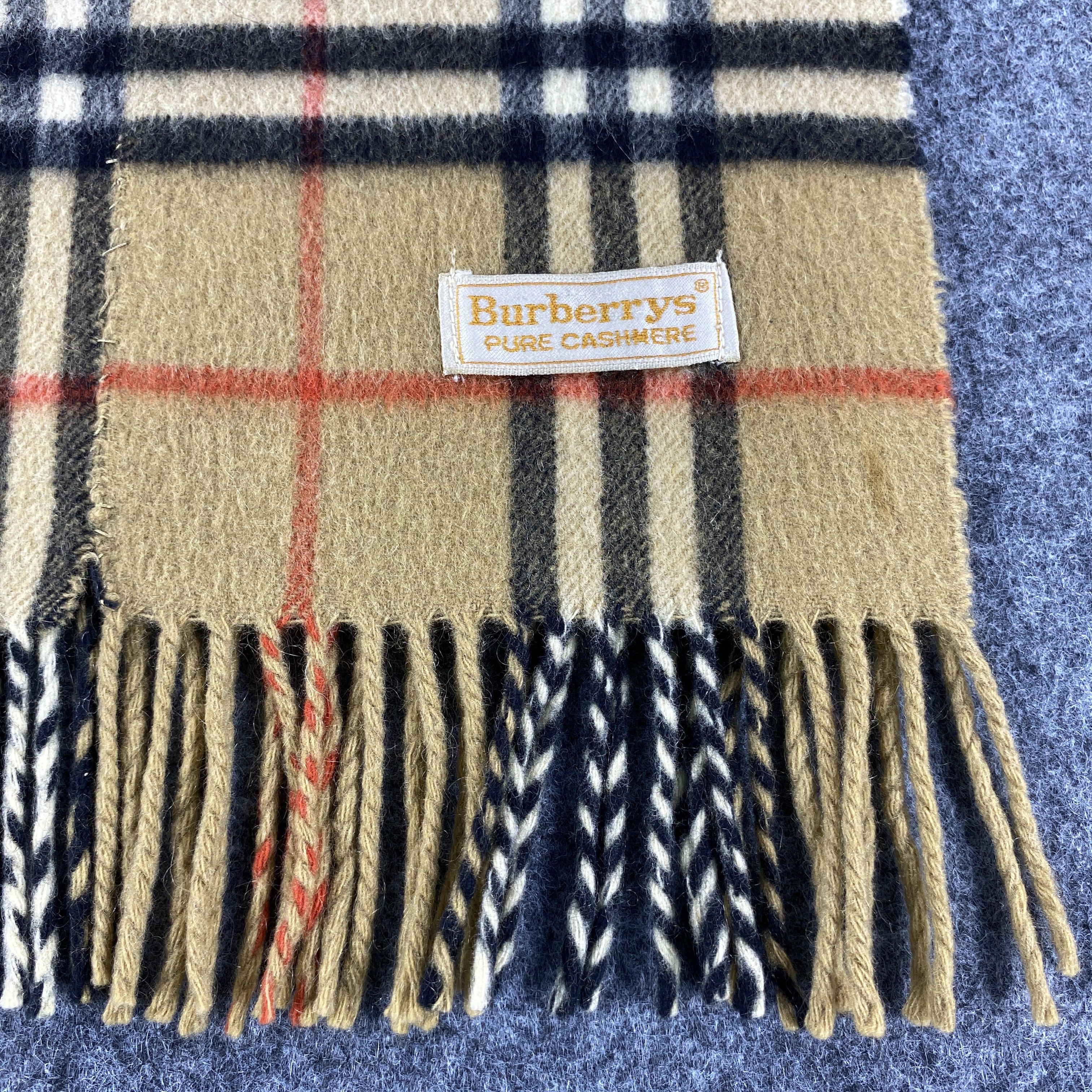 Burberry × Vintage Burberrys Scarf # D407 # Muffler # Neckwear Size ONE SIZE - 3 Thumbnail
