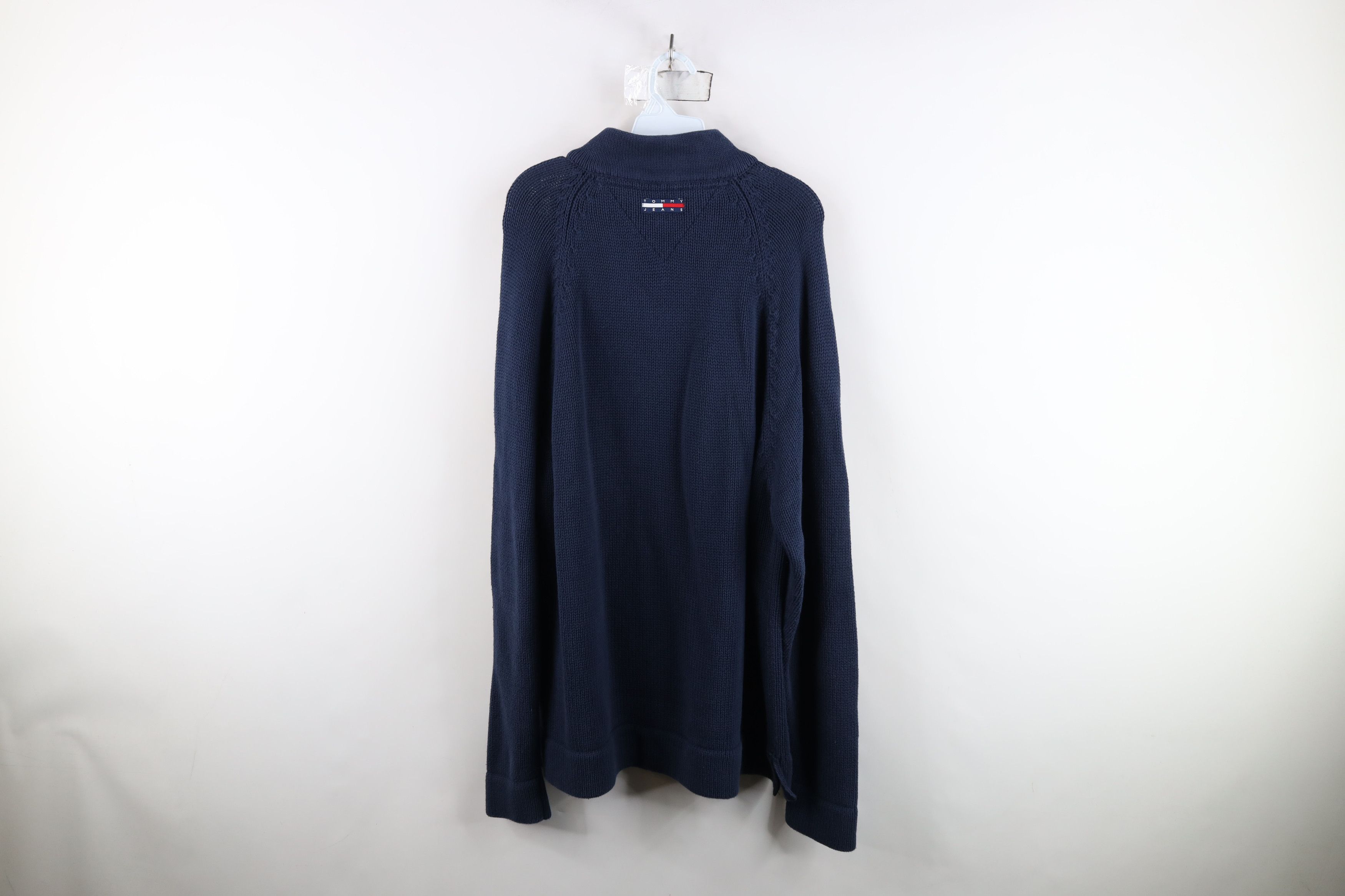 Tommy Hilfiger Vintage 90s Tommy Hilfiger Spell Heavy Knit Half Zip Sweater Size US XXL / EU 58 / 5 - 12 Thumbnail