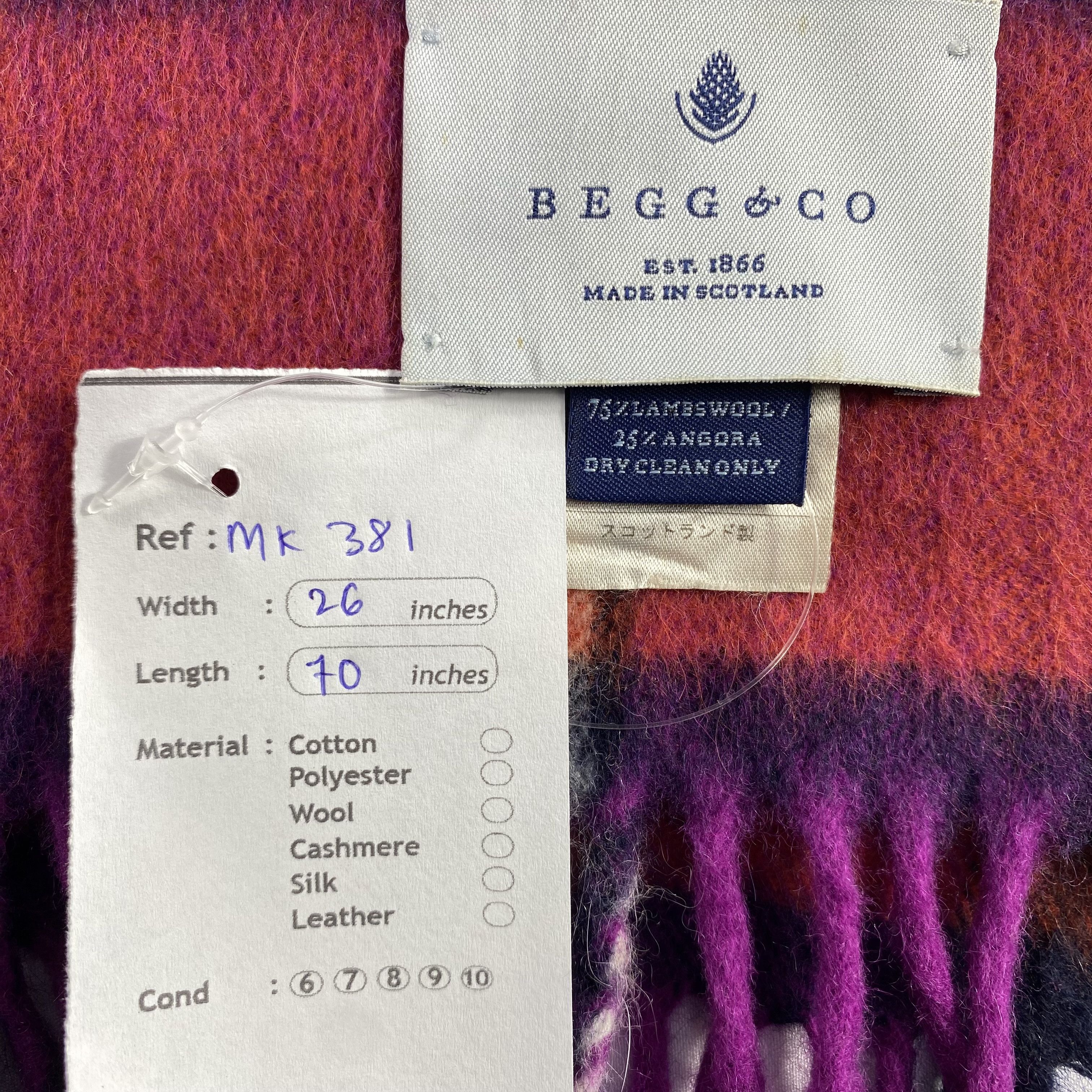 Begg x Co Begg Co Scarf Neck Wrap Wool Muffler Size ONE SIZE - 4 Thumbnail