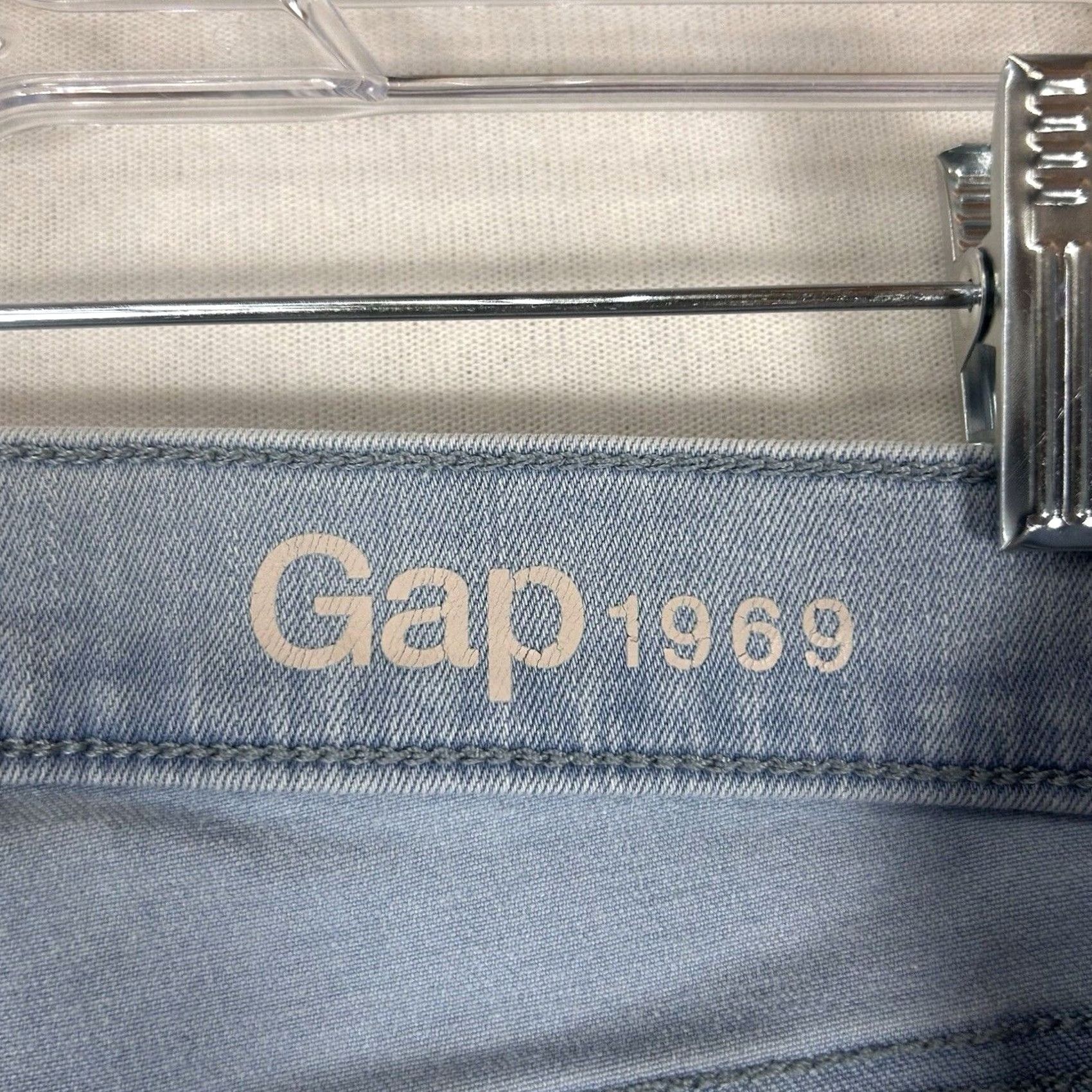 Gap Gap 1969 Skinny Jeans Womens Size 29 Regular Blue Light Wash Mid Rise Denim Jeans Size 29" - 3 Thumbnail