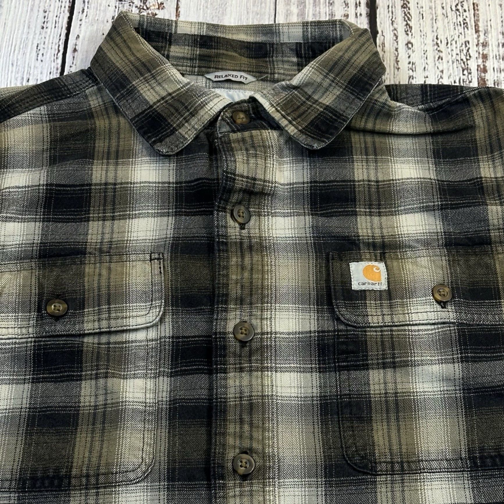 Carhartt Carhartt Shirt Plaid Long Sleeve Flannel Pockets Logo Relaxed Fit Men’s Small Multicolor Cotton Button-Up Workwear Casual Adults Men’s Small Shirt Size US S / EU 44-46 / 1 - 3 Thumbnail