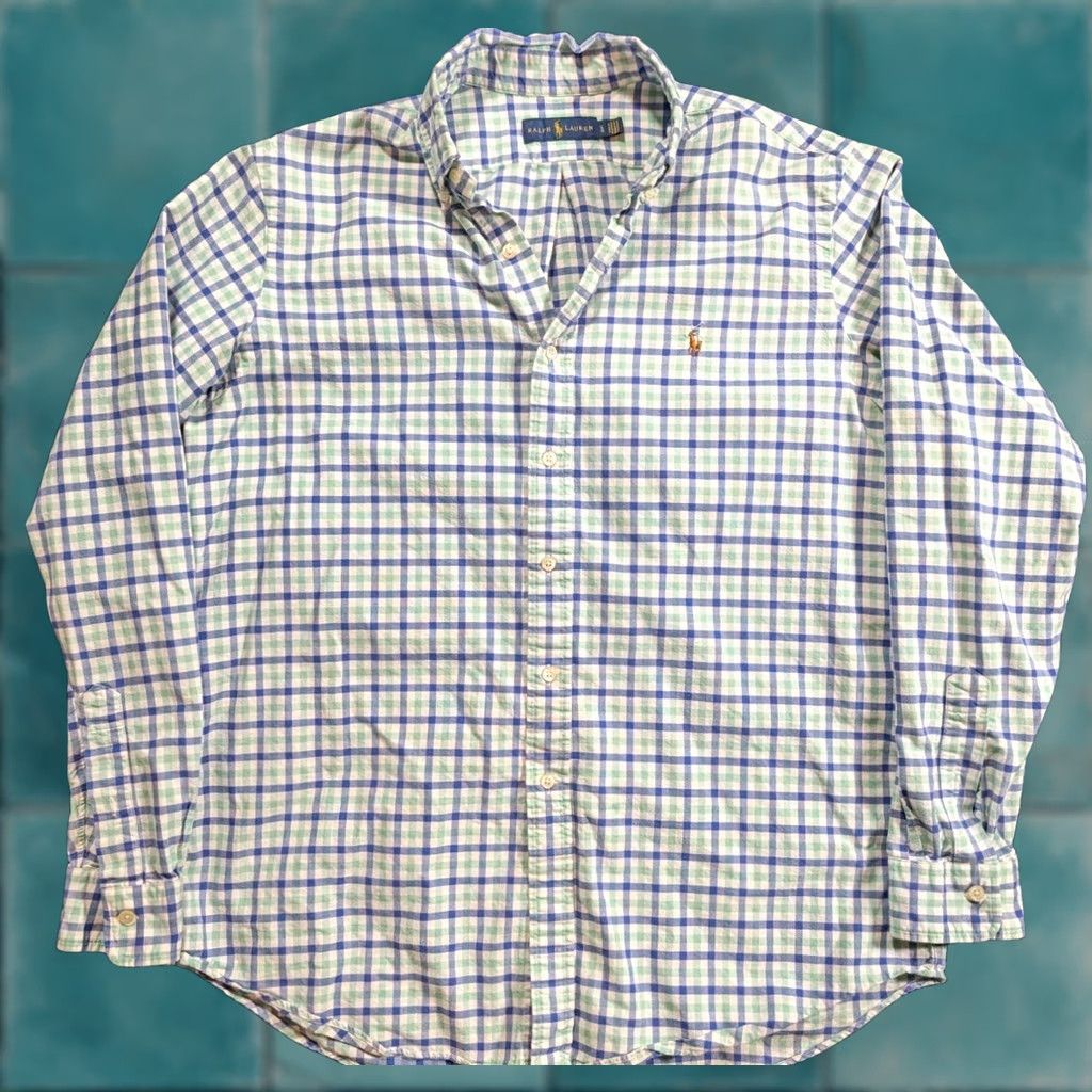 Polo Ralph Lauren Polo Ralph Lauren Shirt Long Sleeve Button-Up Mens Blue Plaid L Regular Cotton Thin Flannel Size US L / EU 52-54 / 3 - 1 Thumbnail