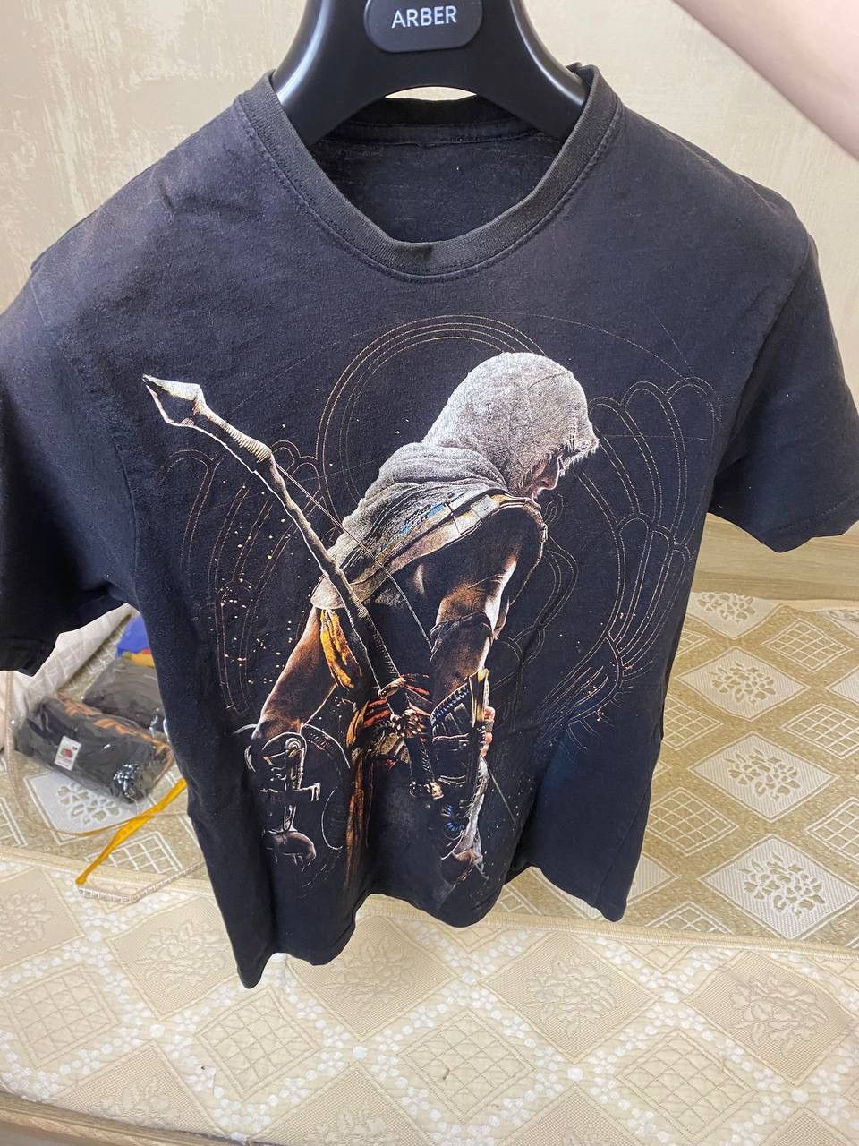 Playstation 🔥 Assassins Creed Origins Bayek Game T Shirt Halo Warcraft Size US S / EU 44-46 / 1 - 4 Thumbnail