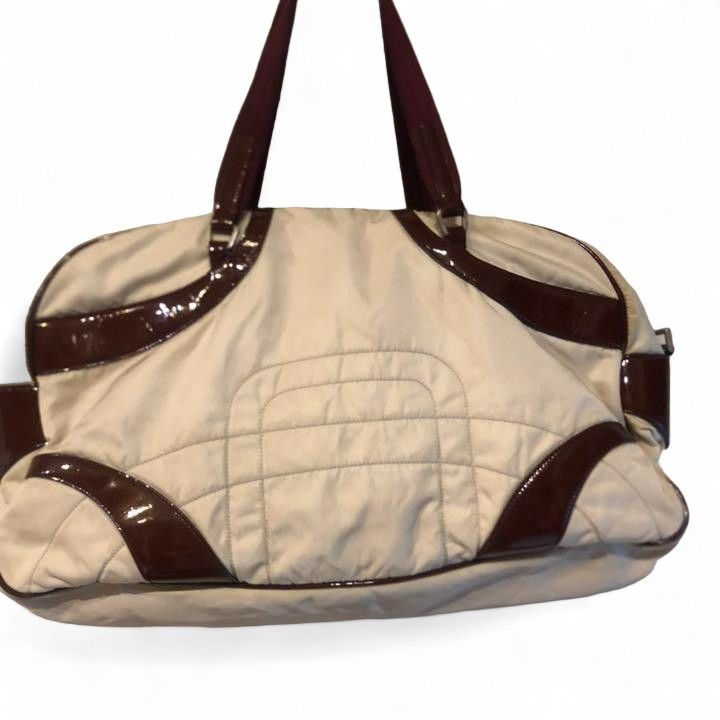 Prada Prada - Nylon White Tessuto Handbag Leather Sport Size ONE SIZE - 4 Thumbnail