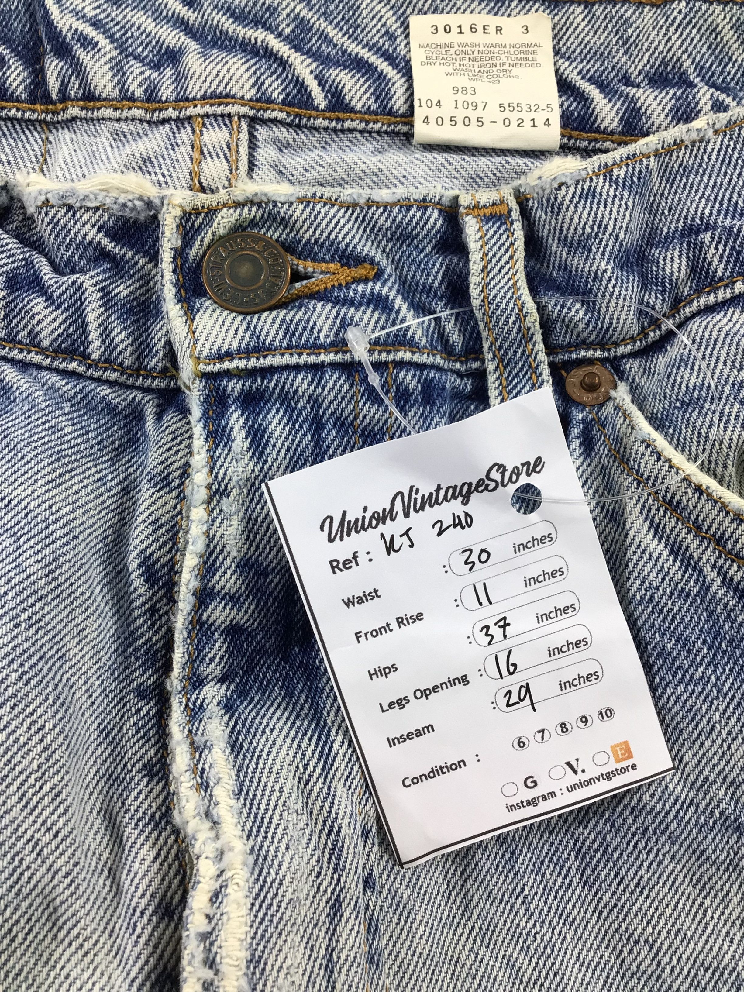 Levi's Vintage Levi's 505 Jeans Orange Tab Distressed Denim KJ240 Size US 31 - 12 Thumbnail