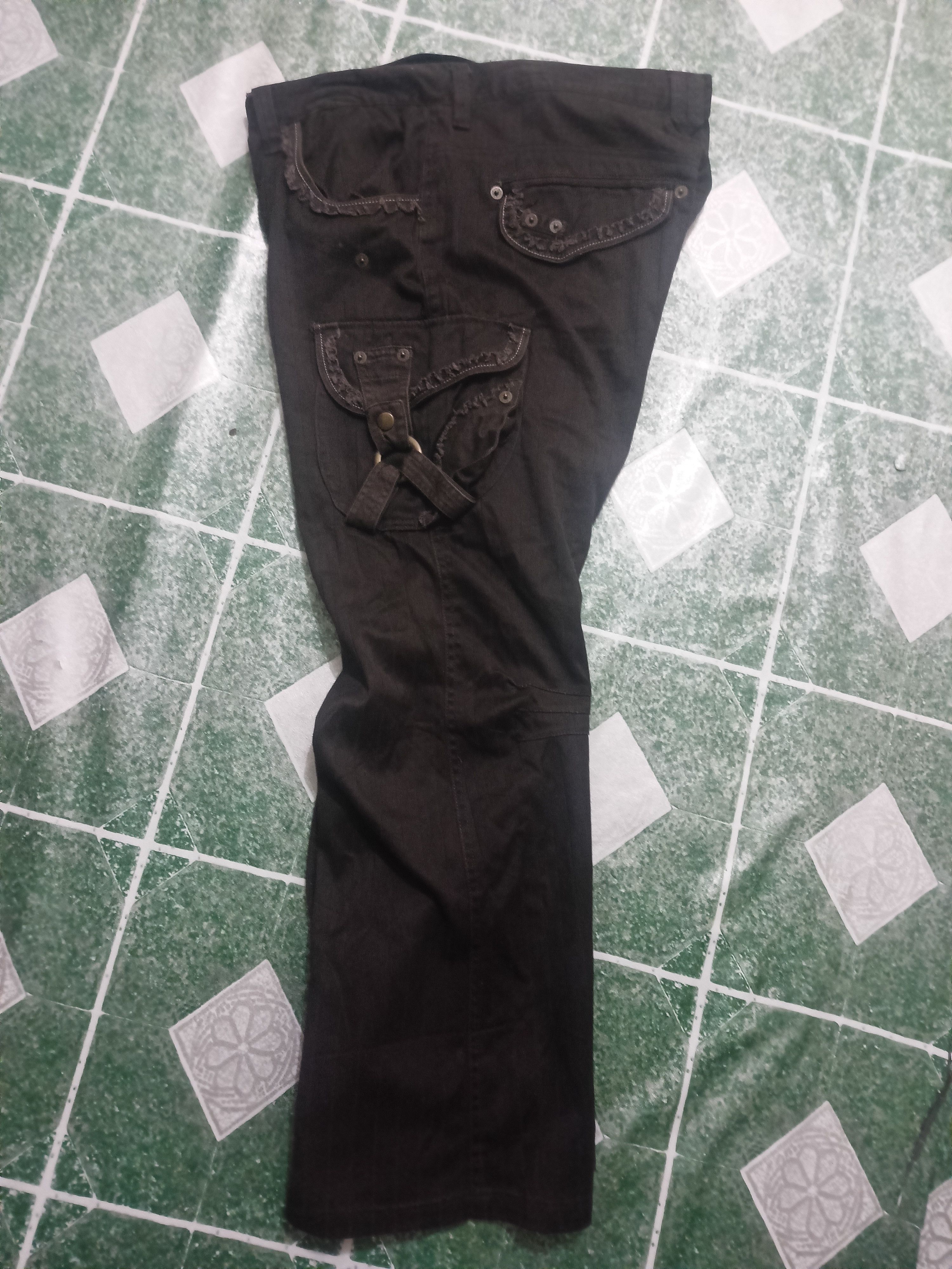 Designer × Japanese Brand Apestein Exclusive Baggy Style Striped Boot Cut Cargo Pants Size US 35 - 12 Thumbnail