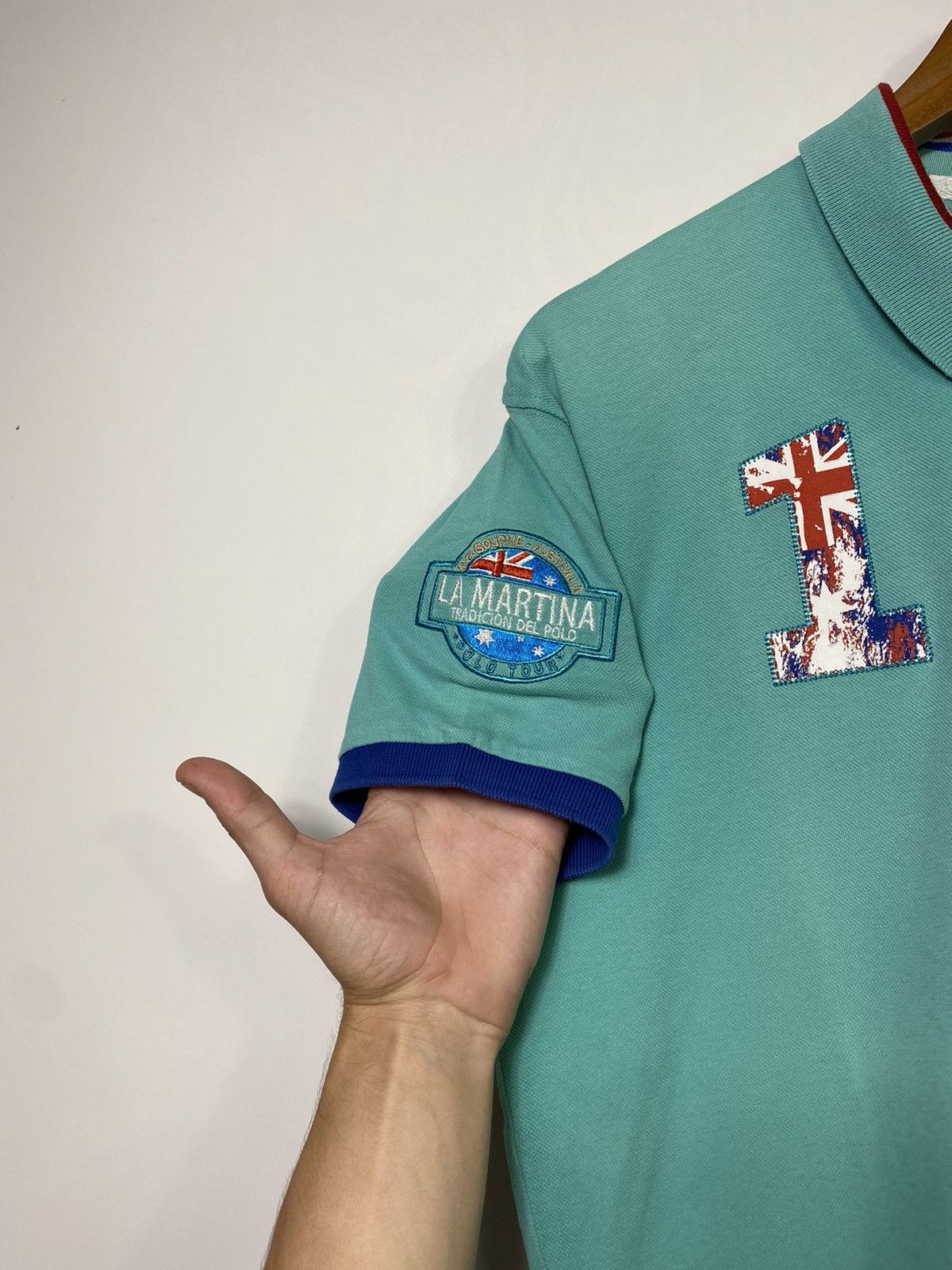 La Martina × Vintage Rare LA MARTINA Chief Keef Style Mens Polo T-shirt Size US L / EU 52-54 / 3 - 4 Thumbnail