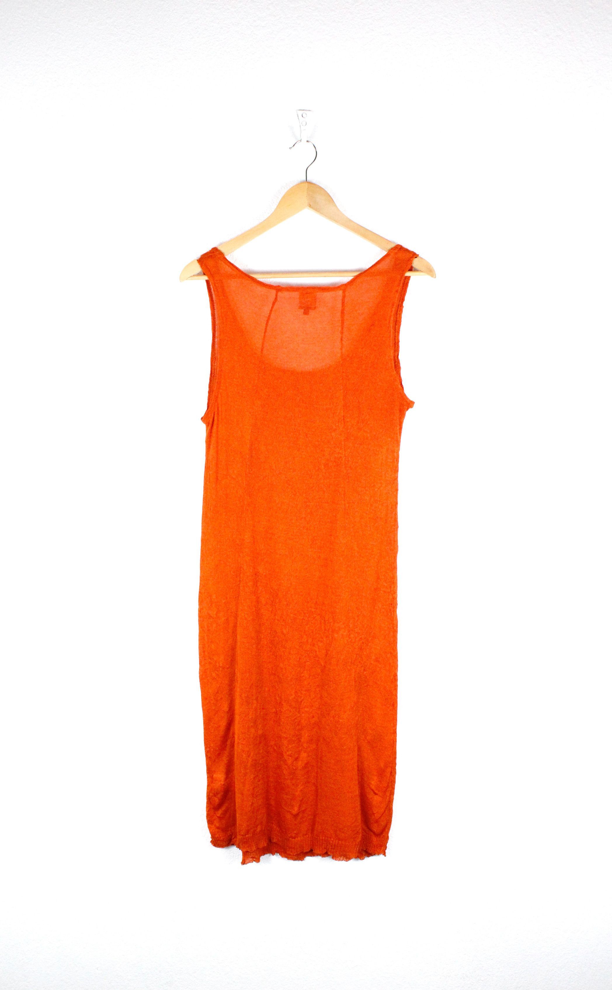 Japanese Brand Aventures Des Toiles Safran Orange Dress Y2K Size XS / US 0-2 / IT 36-38 - 5 Thumbnail
