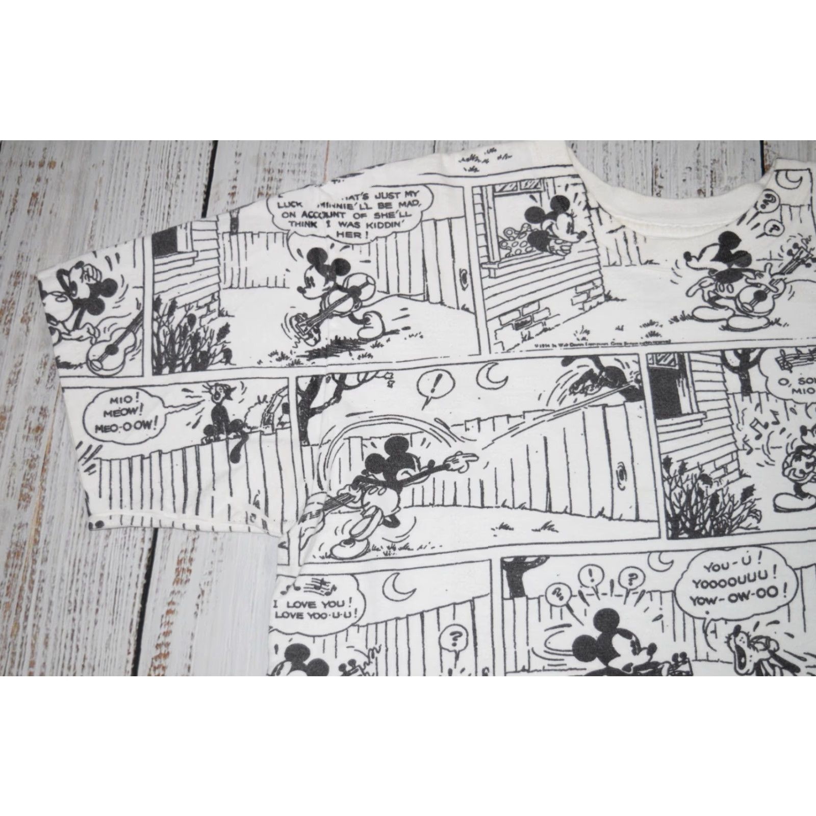 Disney DISNEY MICKEY MOUSE COMIC ALL OVER PRINT T-SHIRT MEN'S SIZE M WHITE Size US M / EU 48-50 / 2 - 4 Thumbnail