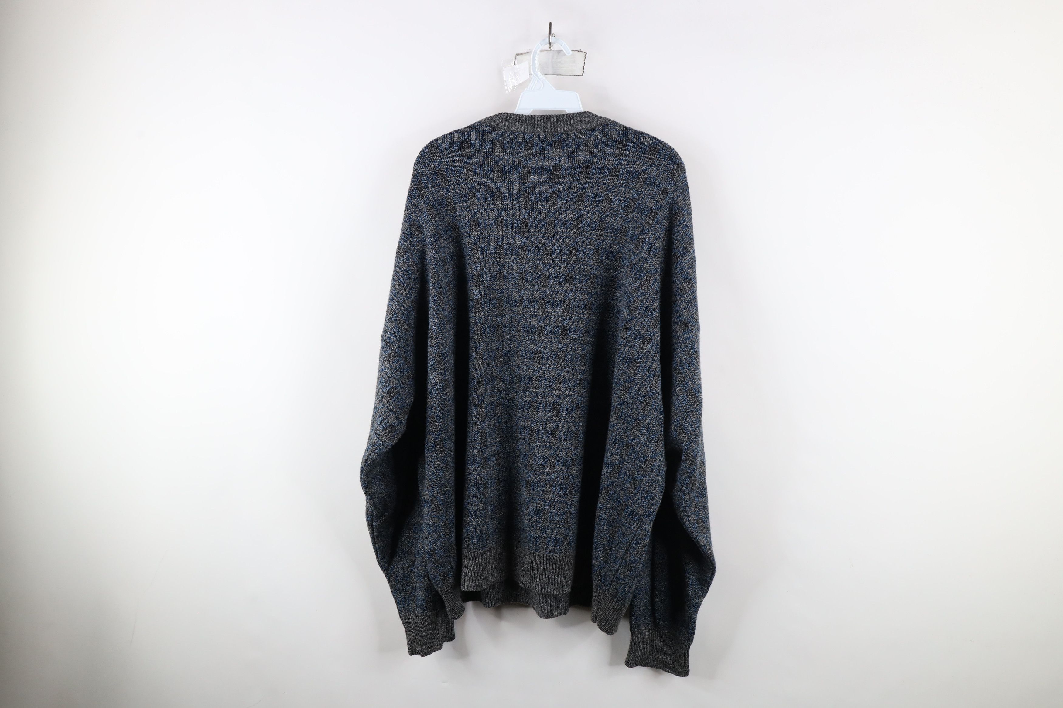 Vintage Vintage 90s Coogi Style Checkered Knit Dad Sweater Size US XXL / EU 58 / 5 - 8 Thumbnail