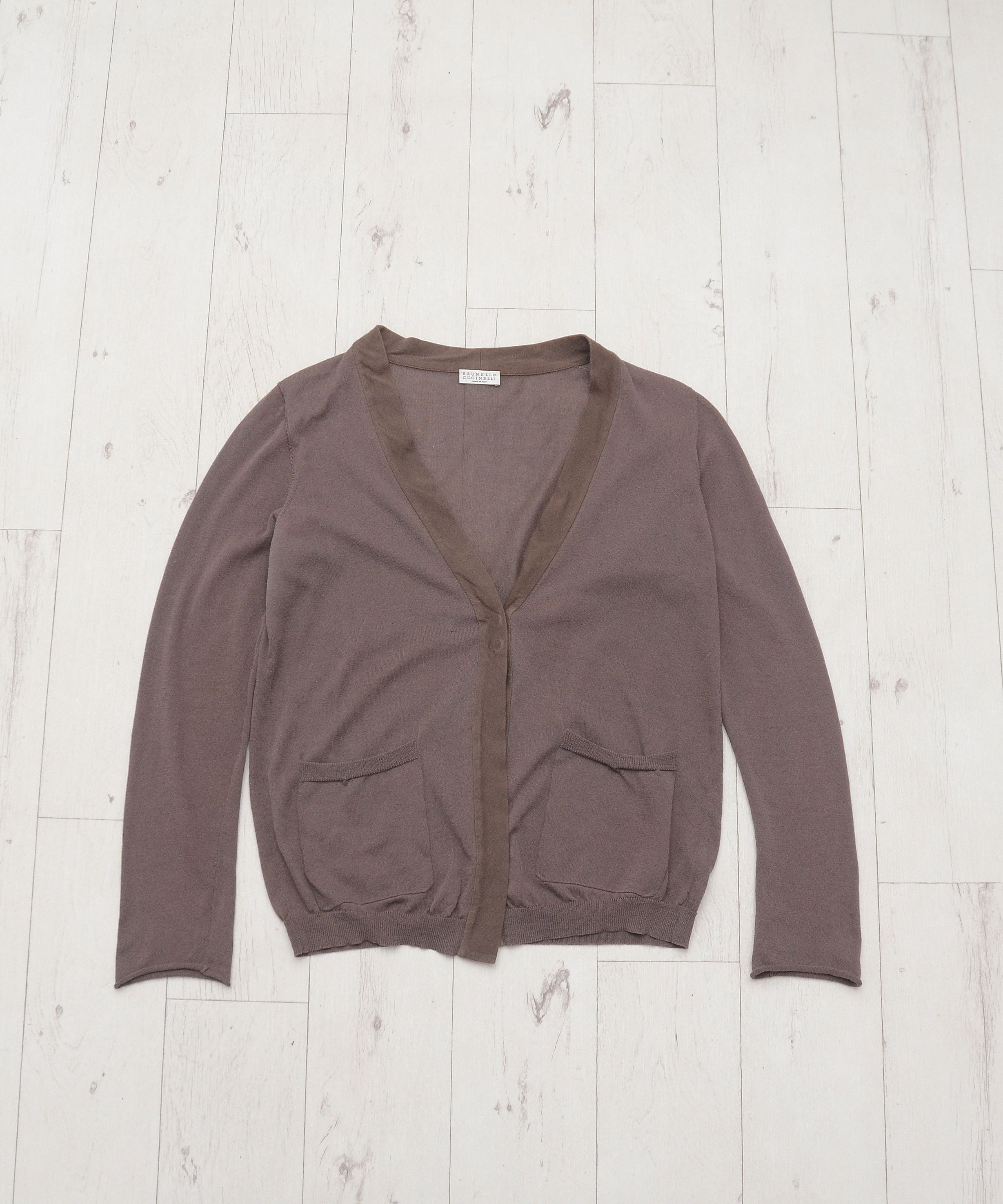 Brunello Cucinelli × Vintage Vintage Brunello Cucinelli Cotton Cardigan Brown Old Money Size XL / US 12-14 / IT 48-50 - 1 Thumbnail