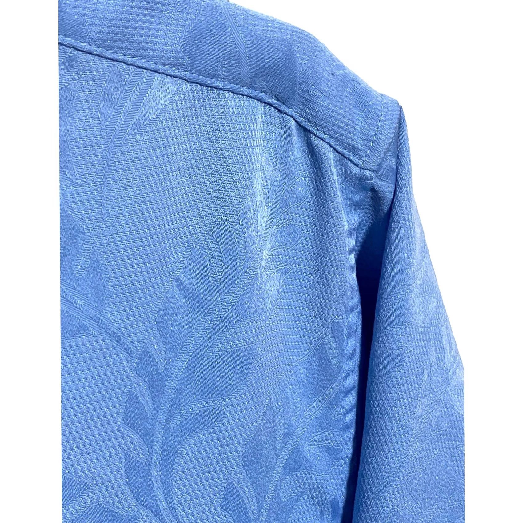 Vintage VINTAGE Island Passport Hawaiian Blue Button Shirt Men 3XL Resort Tropical Leaf Jacquard Size US XXL / EU 58 / 5 - 5 Thumbnail