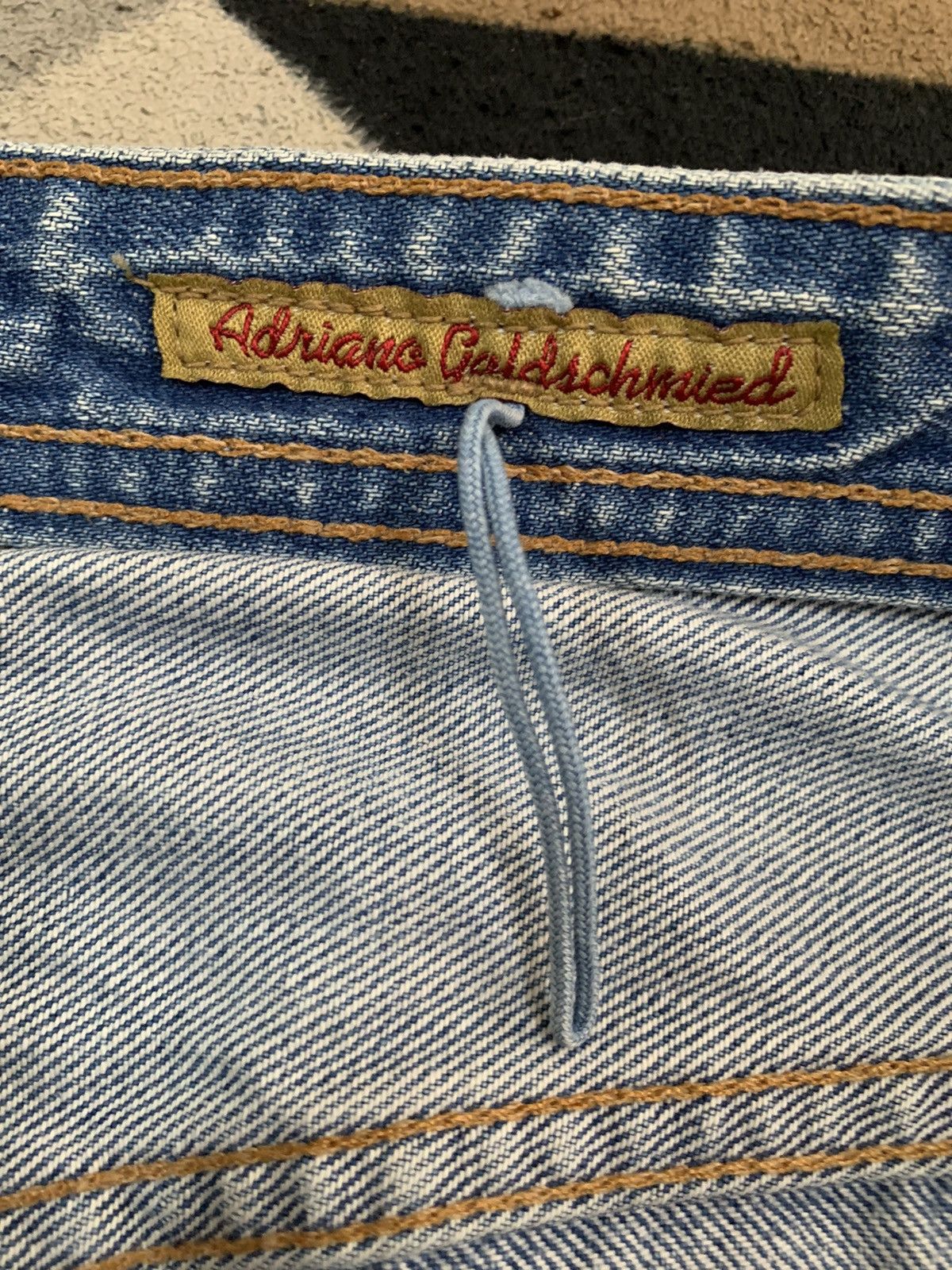 KMRii Vintage Adriano Goldschmied Mud Wash Loose Distressed Jeans Size US 34 / EU 50 - 20 Thumbnail