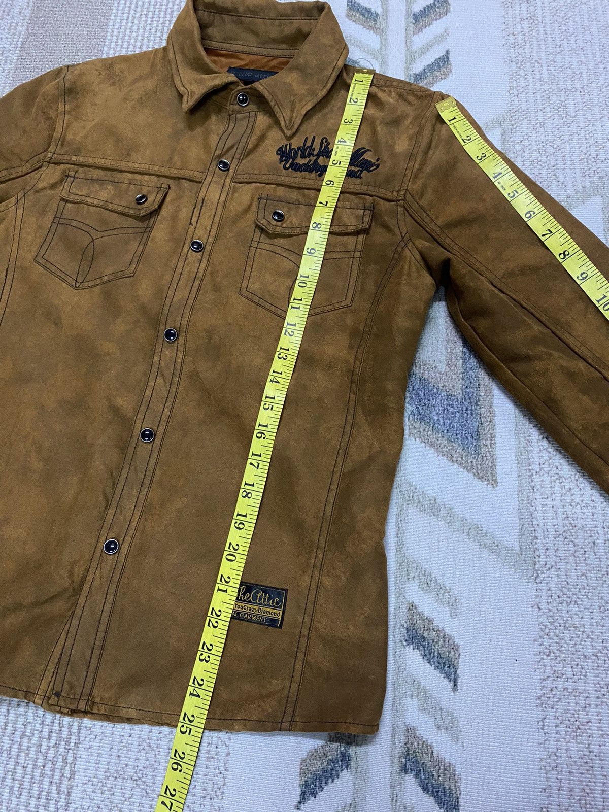If Six Was Nine × In The Attic × Japanese Brand In The Attic Suede Cotton Pearl Snap Button Shirt Size US M / EU 48-50 / 2 - 16 Thumbnail