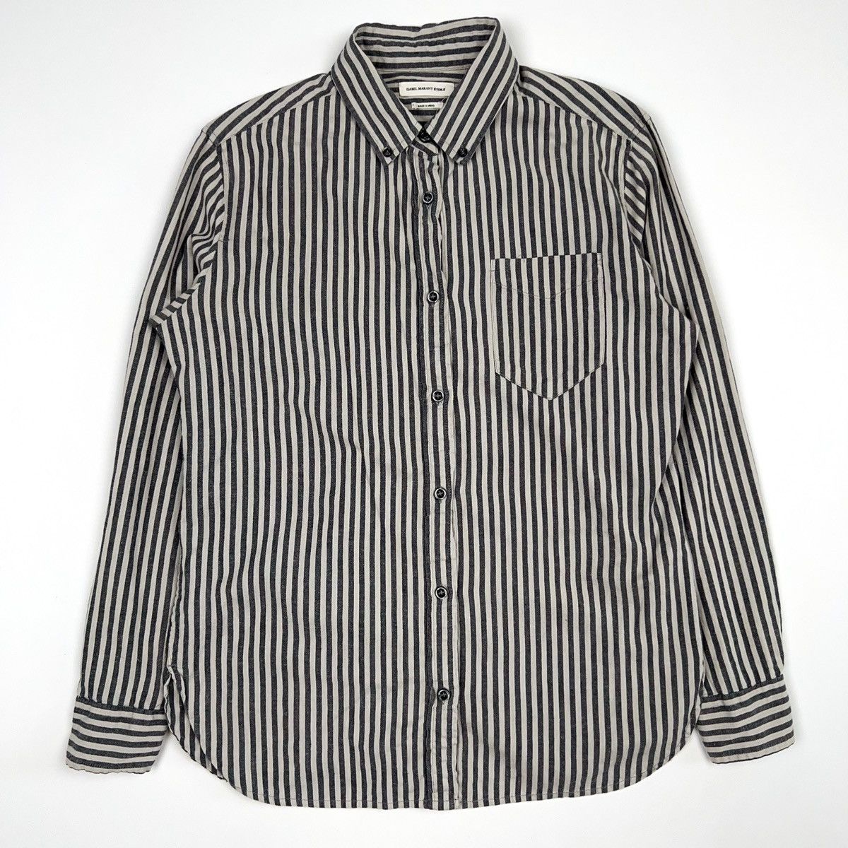 Isabel Marant Isabel Marant Etoile Stripped Gray Black Shirt Size XS / US 0-2 / IT 36-38 - 1 Thumbnail