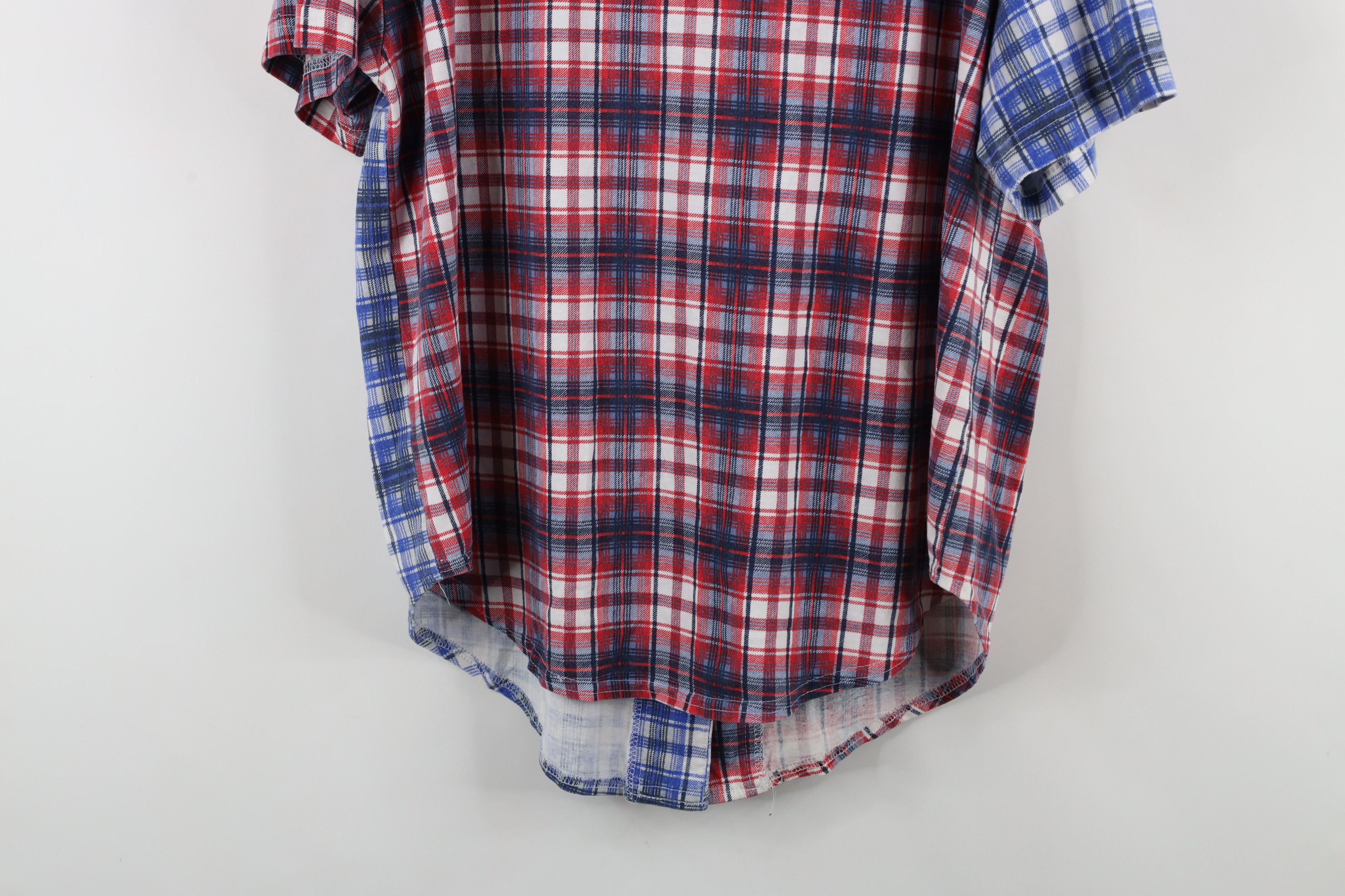 Vintage Vintage 90s Streetwear Block Flannel Baseball Jersey Plaid Size XL / US 12-14 / IT 48-50 - 13 Thumbnail
