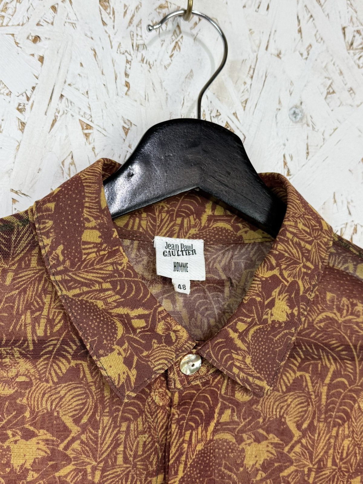 Jean Paul Gaultier Jean Paul Gaultier African Print Mesh Powernet Button Shirt Size US M / EU 48-50 / 2 - 3 Thumbnail