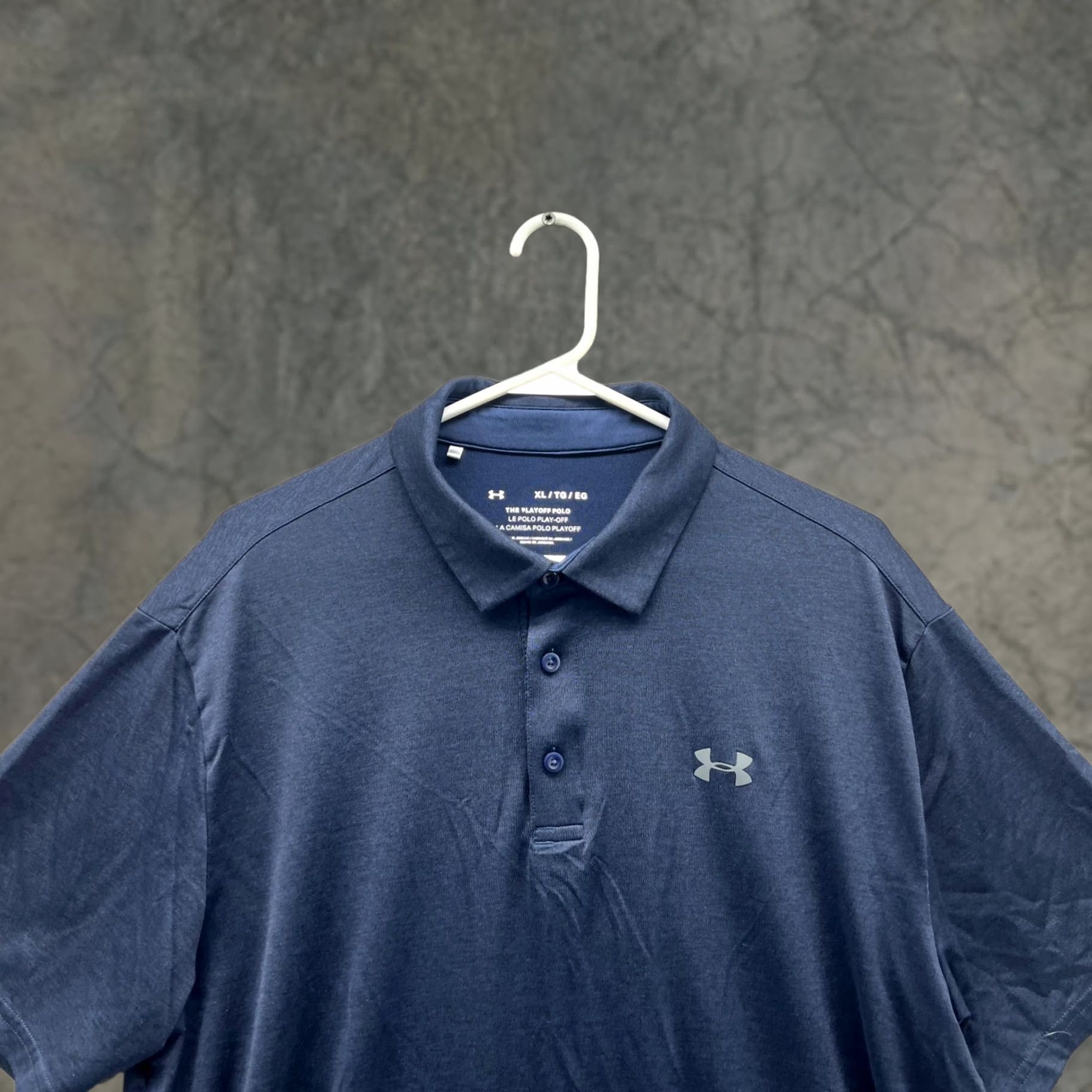 Under Armour Under Armour Polo Shirt Men XL Blue Navy Polyester UA Golf Short Sleeve Collared Button 3-Button Logo Casual/Activewear Modern Fit Size US XL / EU 56 / 4 - 1 Thumbnail