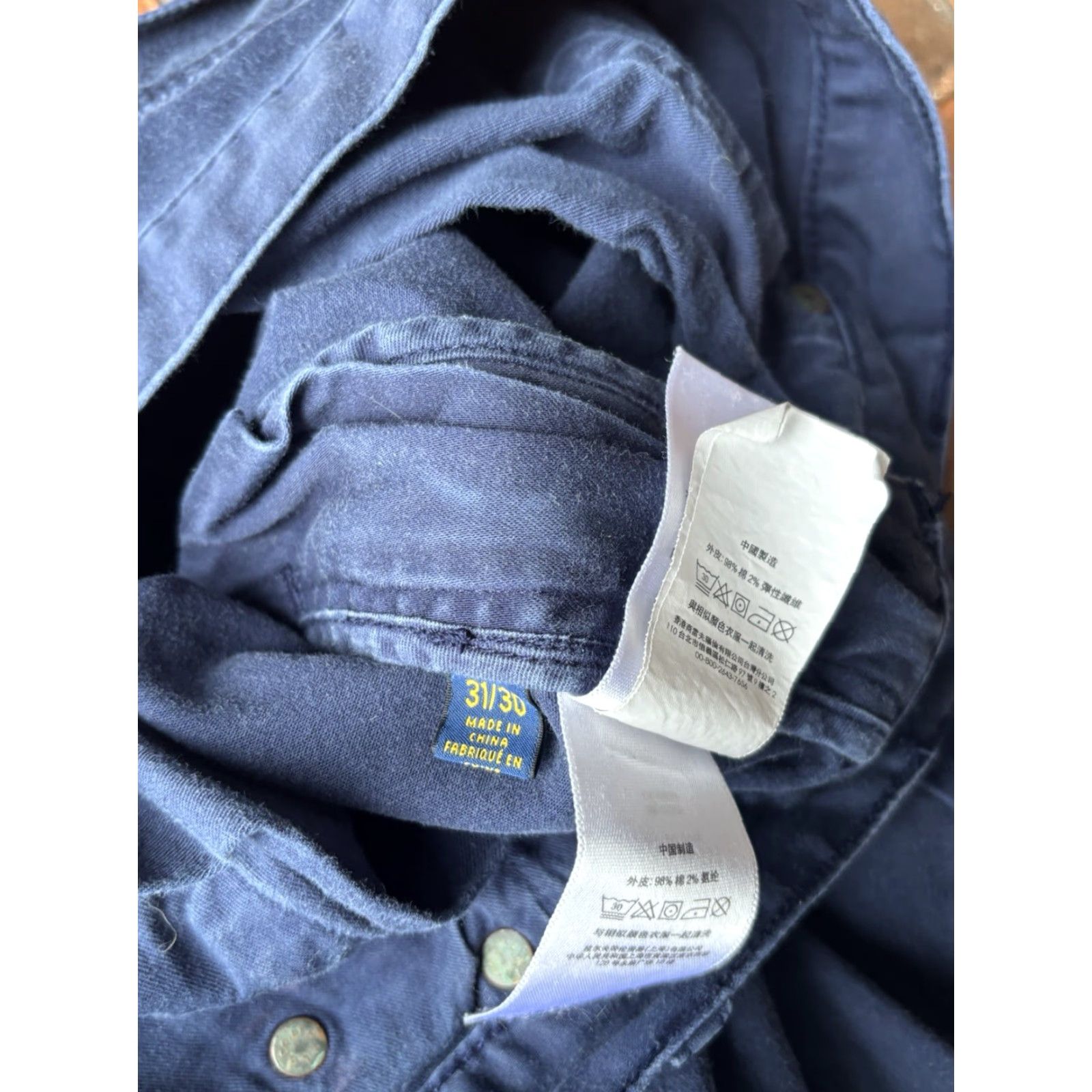 Polo Ralph Lauren VINTAGE Polo Ralph Lauren Stretch Slim Fit Pants Women's 31x30 Blue Preppy Size 24" / US 00 / IT 34 - 4 Thumbnail