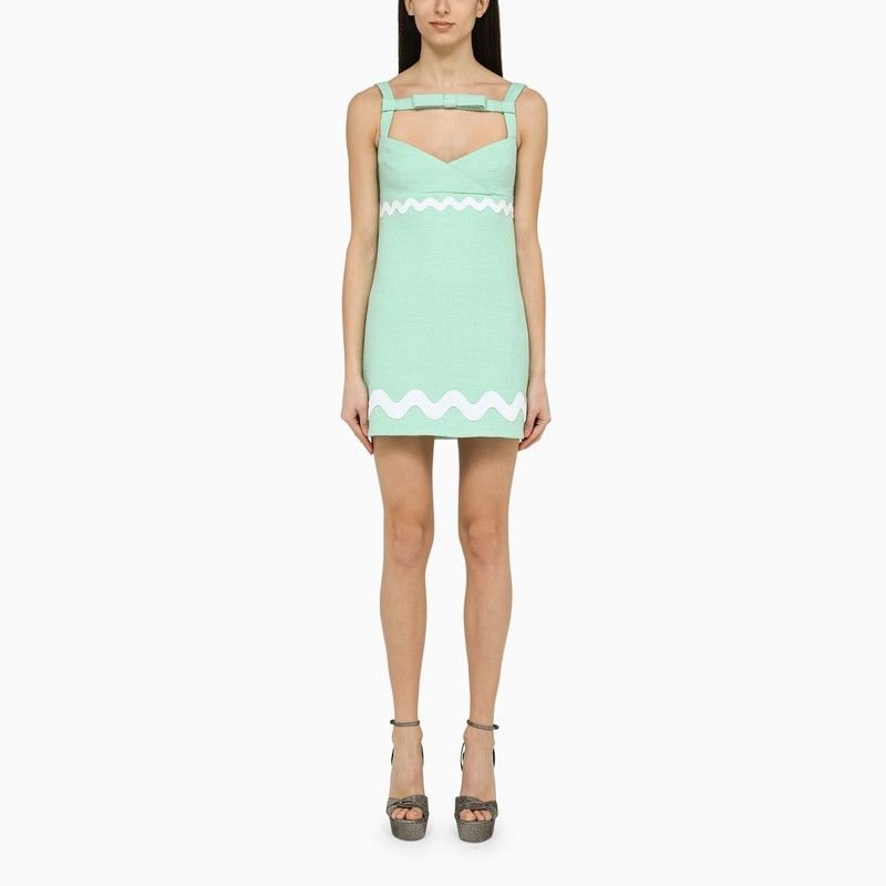 image of Patou Mint Green Cotton Mini Dress, Women's (Size Medium)