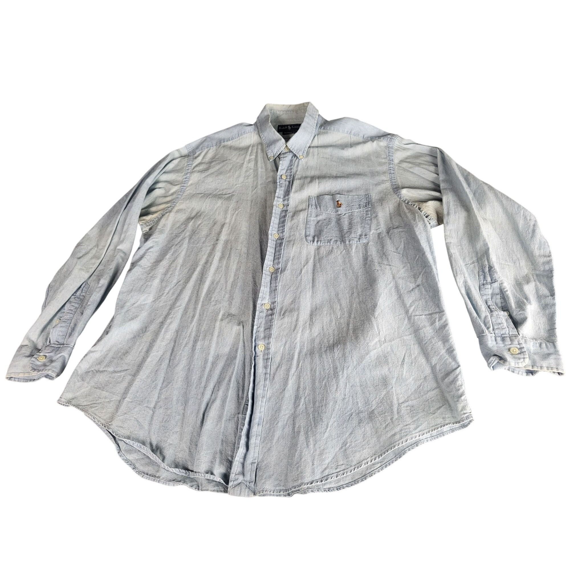 Ralph Lauren Polo Ralph Lauren Classic Fit Button Up Shirt Men Sz XL Blue Size US XL / EU 56 / 4 - 1 Thumbnail