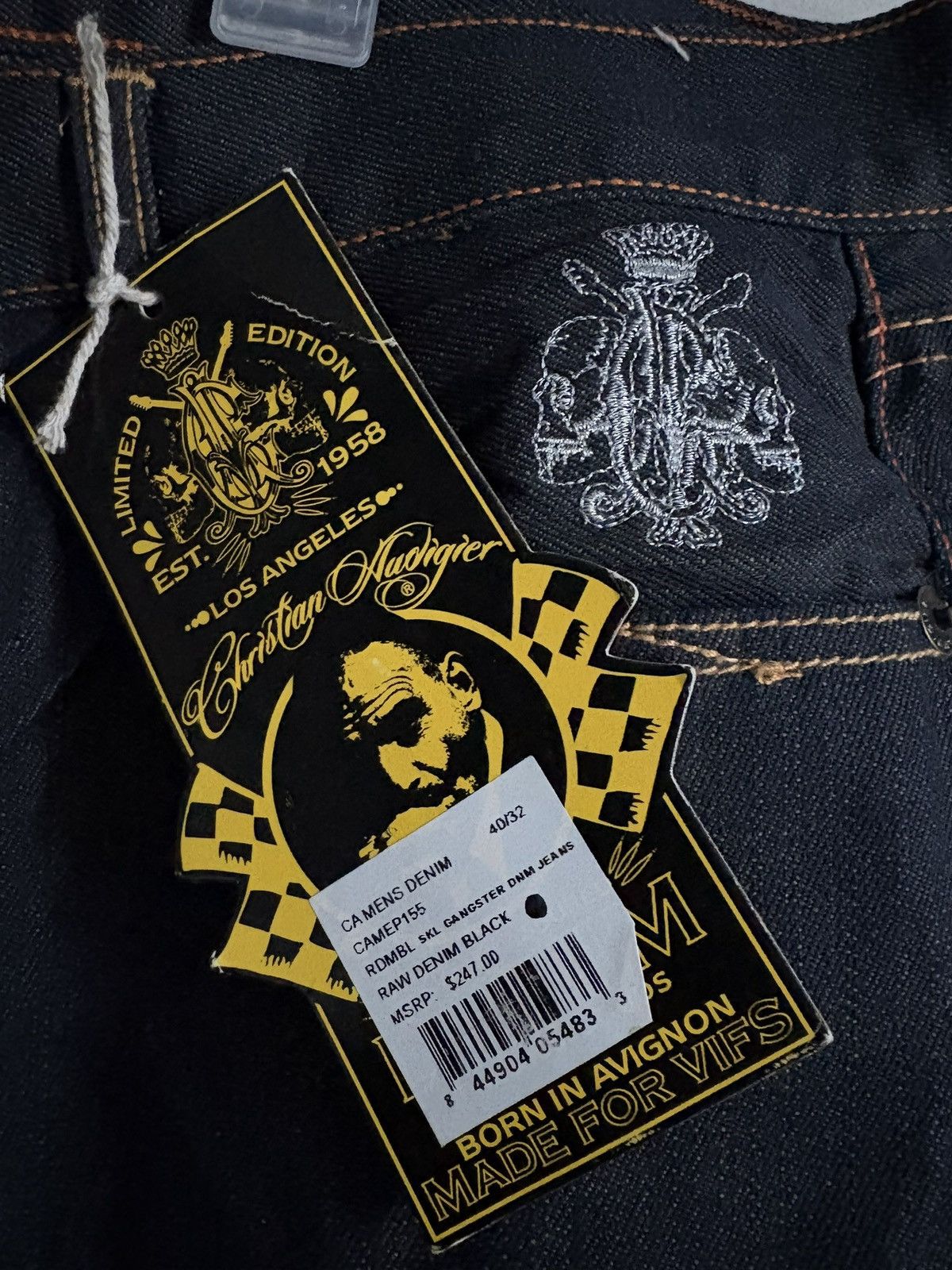 Christian Audigier MudHoney Embroidered Jeans Size US 40 / EU 56 - 6 Thumbnail