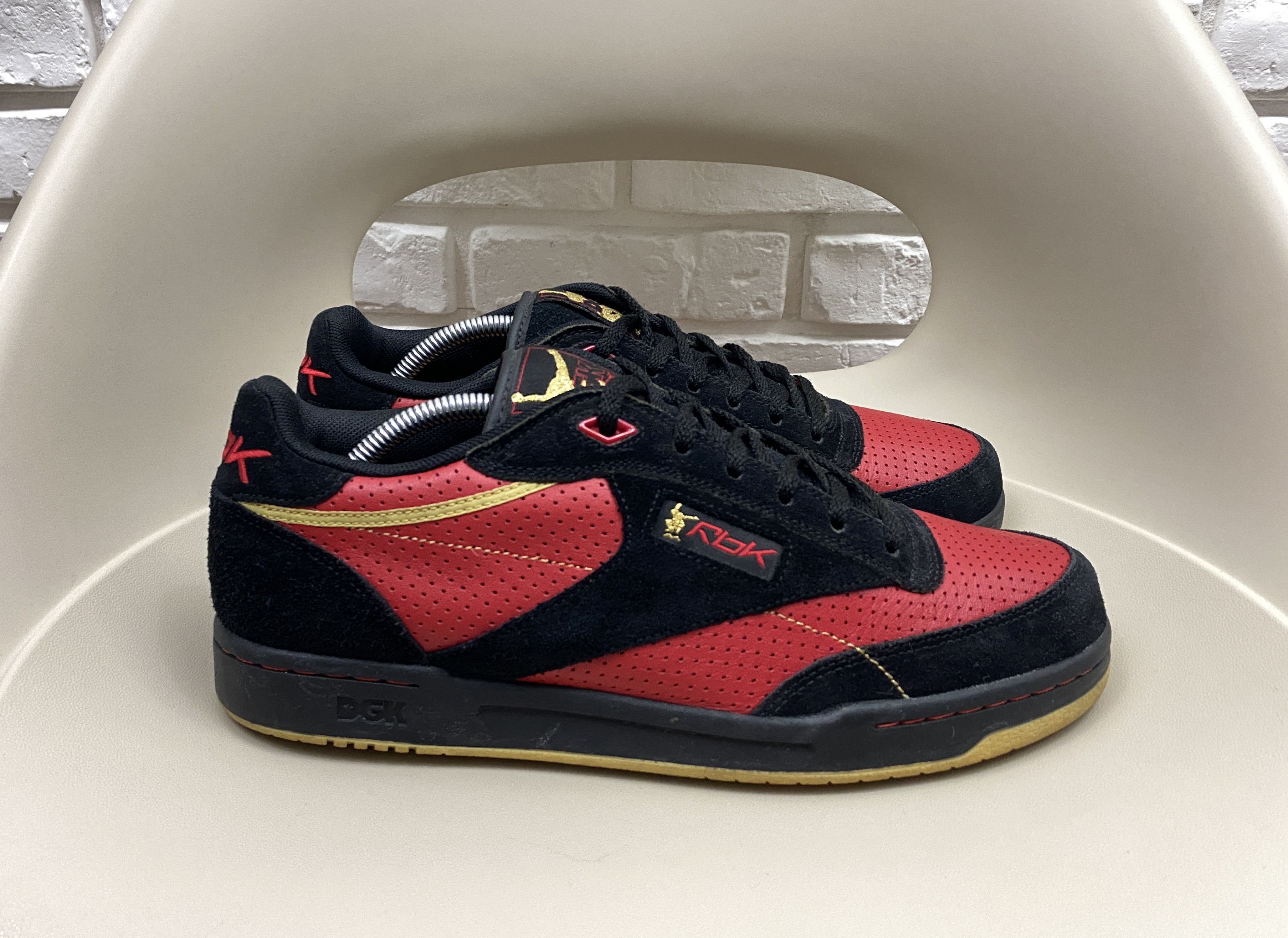 image of Club X Dgk Sneaker Skate Shoes Black Reds Size Us 10 in Black/Red, Men's