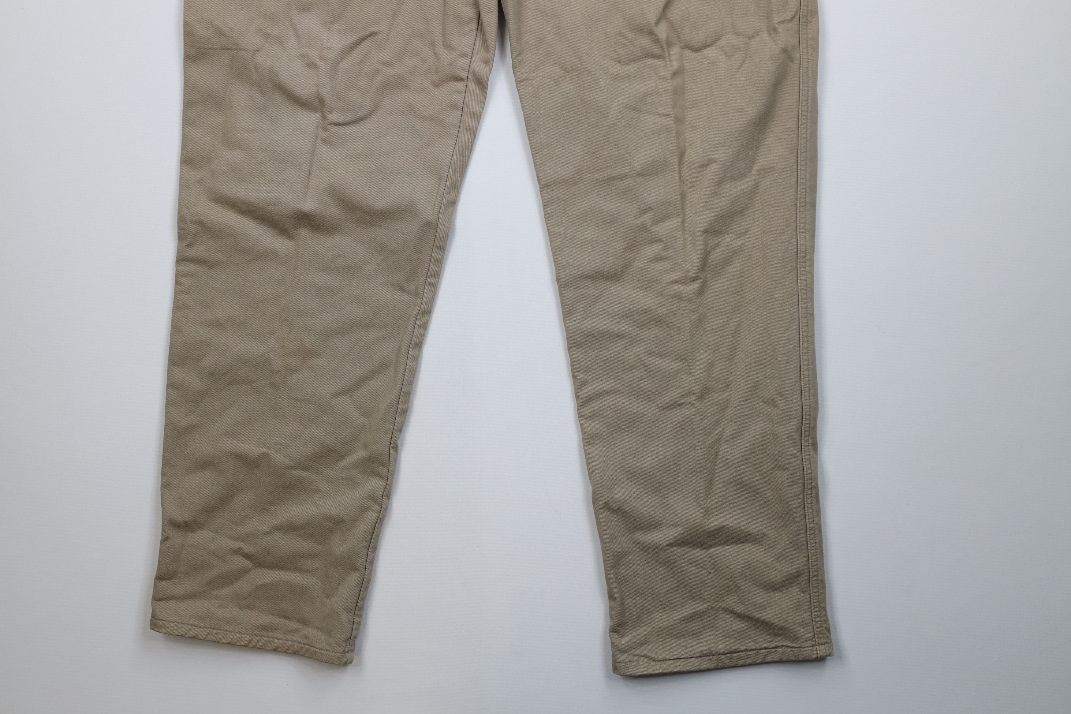 L.L. Bean Vintage 90s LL Bean Flannel Lined Wide Leg Chino Pants USA Size US 38 / EU 54 - 5 Thumbnail