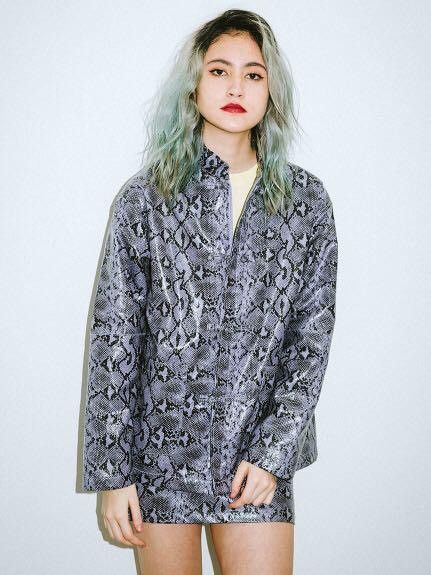 X-Girl X-Girl faux leather china jacket snake skin Size XS / US 0-2 / IT 36-38 - 1 Thumbnail