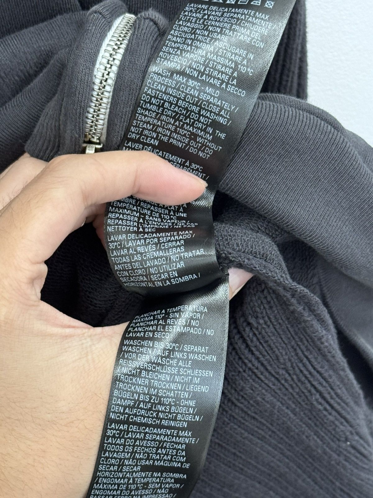 Balenciaga Charcoal Cotton and Knit Oversize Sweatshirt Size US L / EU 52-54 / 3 - 6 Thumbnail