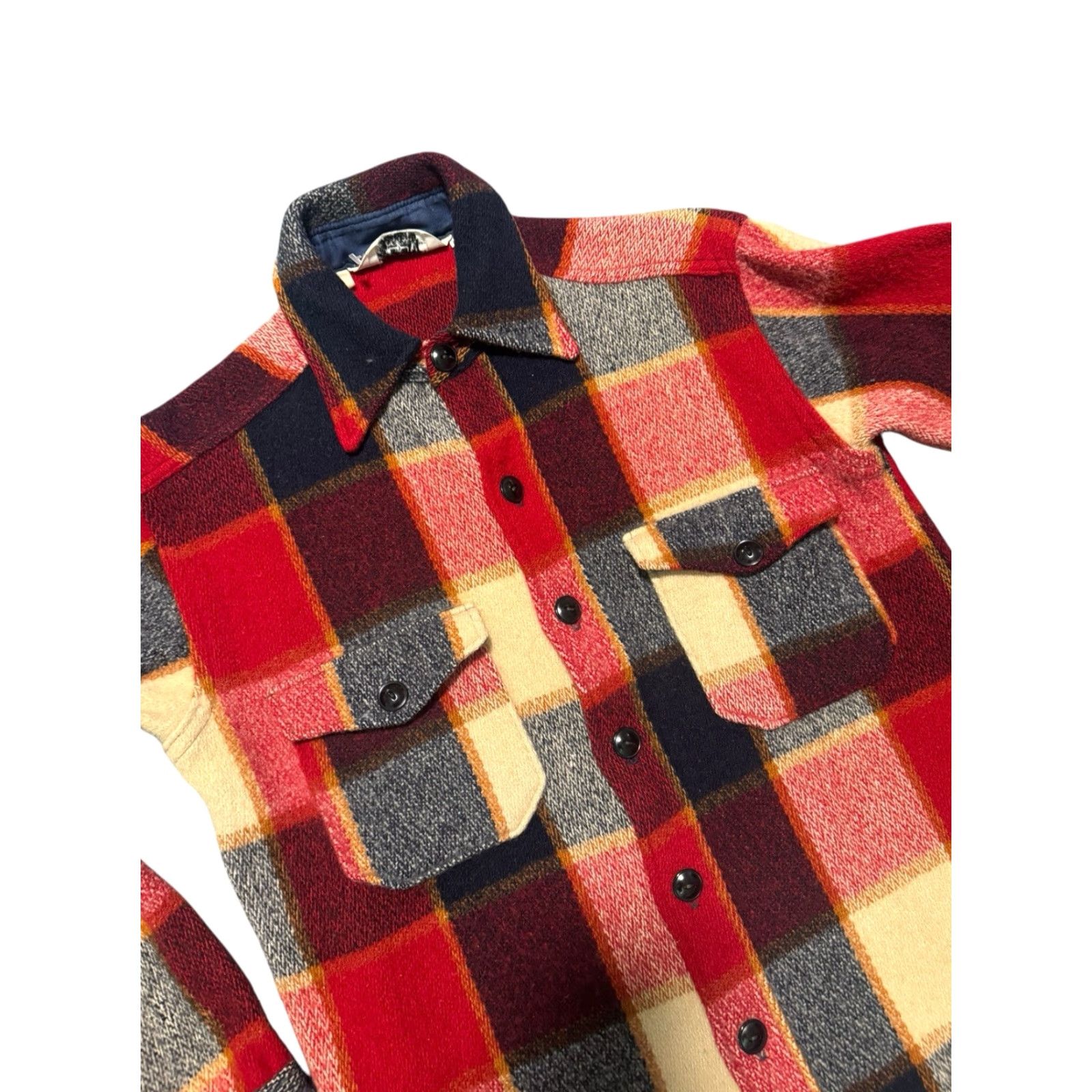 Vintage VINTAGE Woolrich 554 Mackinaw Jacket 1960 Heavy Wool Victory Plaid Mens Large Woolrich Woolen Mills Jacket Coat Plaid Red Winter Fall Long Size US L / EU 52-54 / 3 - 7 Thumbnail