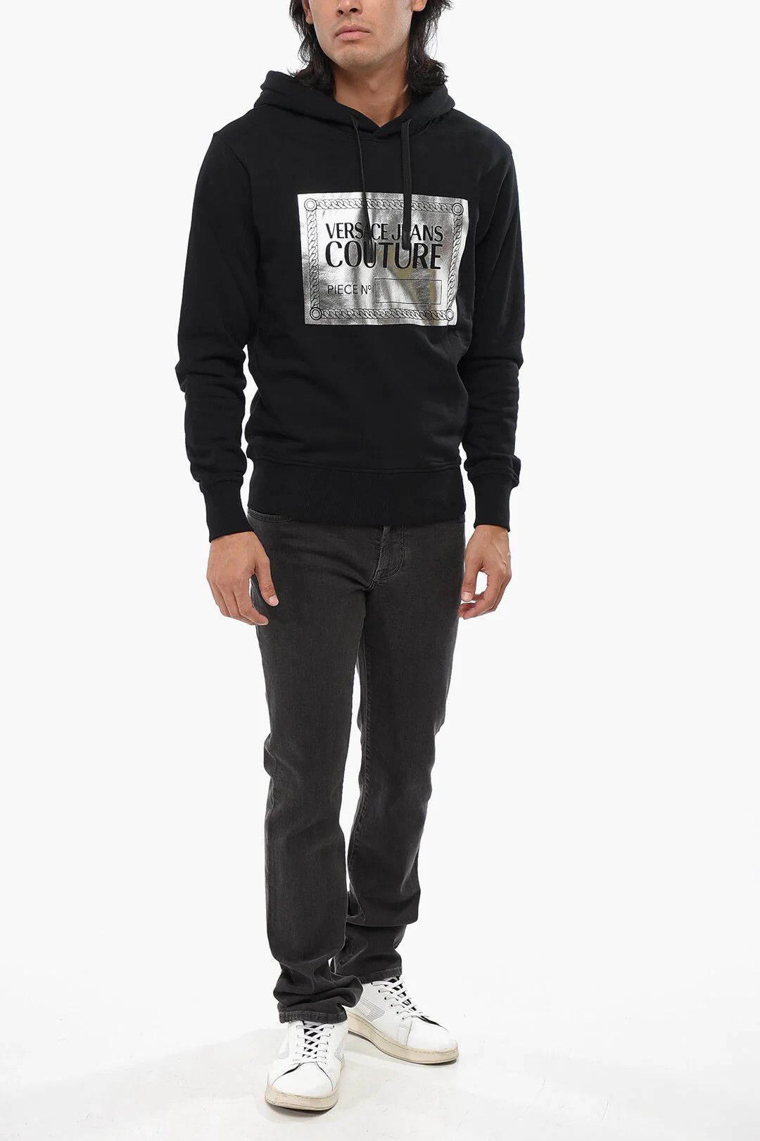 Versace og1mm0426 Cotton Fleece Hoodie in Black Size US XS / EU 42 / 0 - 4 Thumbnail