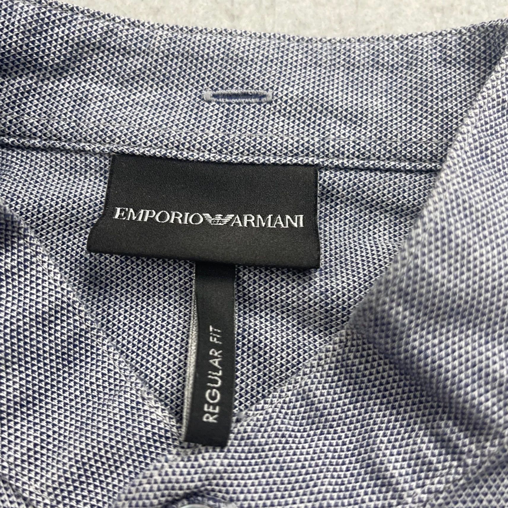 Emporio Armani Emporio Armani Shirt Mens Small Gray Regular Fit Button Down No Collar Dressy Size US S / EU 44-46 / 1 - 4 Thumbnail