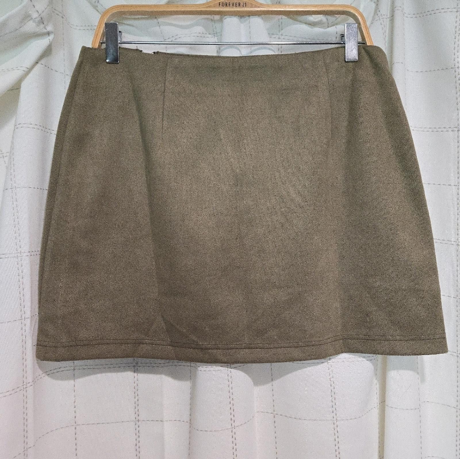 Designer Fashion On Earth Suede Skirt Size 36" / US 14 / IT 50 - 3 Thumbnail