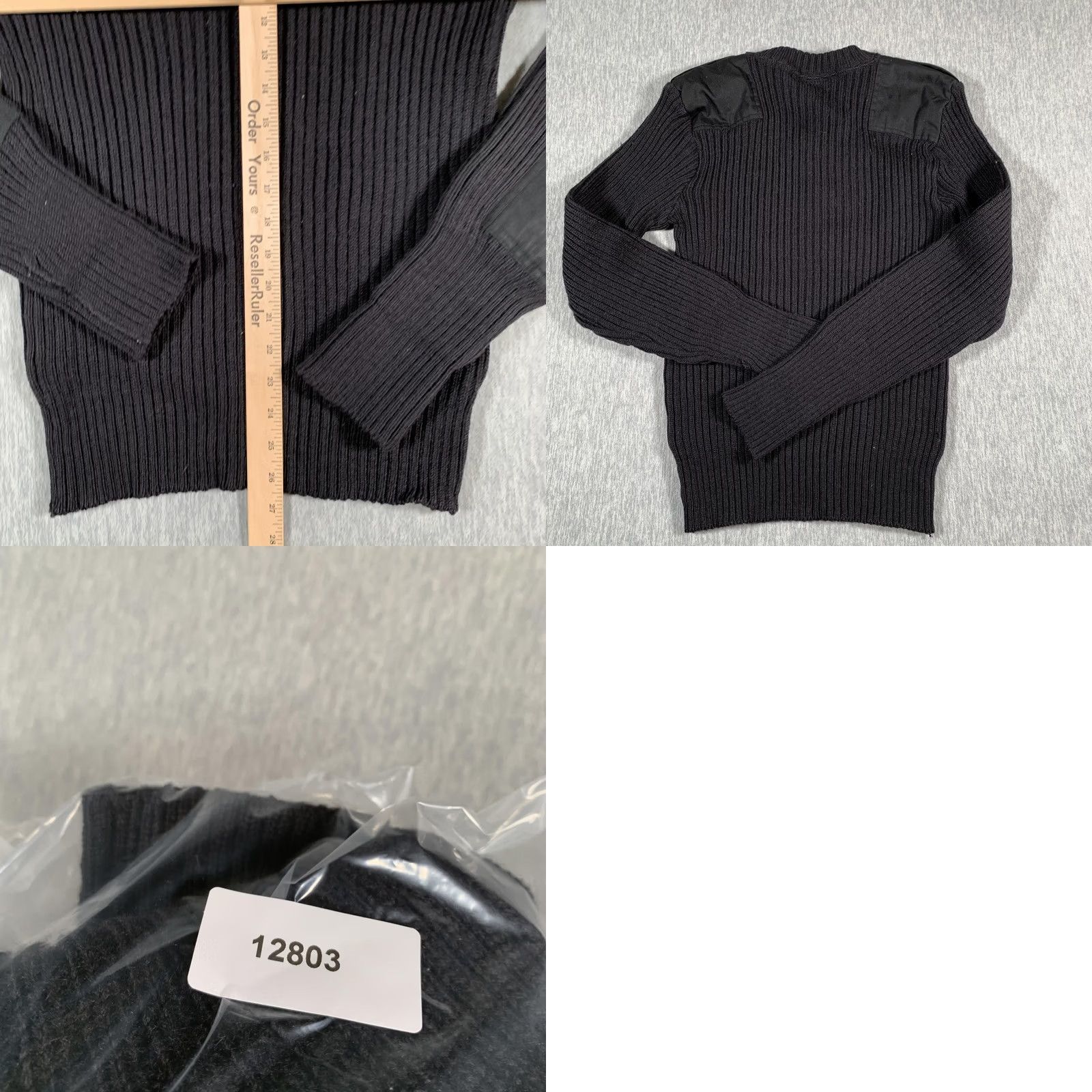 Commando Mens Sweater Brigade Quartermasters Black Wool Commando Military England 42 Size US L / EU 52-54 / 3 - 8 Thumbnail