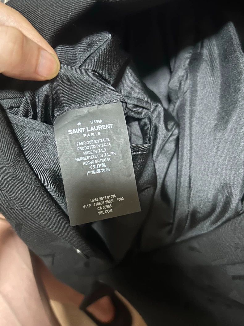 Saint Laurent Paris Saint Laurent Paris 2016 SS Inverted Triangle Dark Line bla Size 48R - 8 Thumbnail