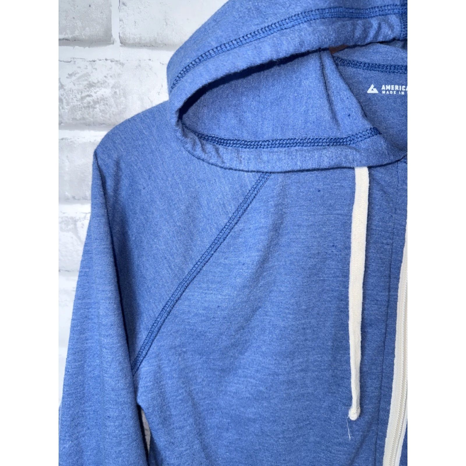 Vintage American Giant Womens S Blue Lightweight Full Zip Hoodie USA Made Size S / US 4 / IT 40 - 5 Thumbnail