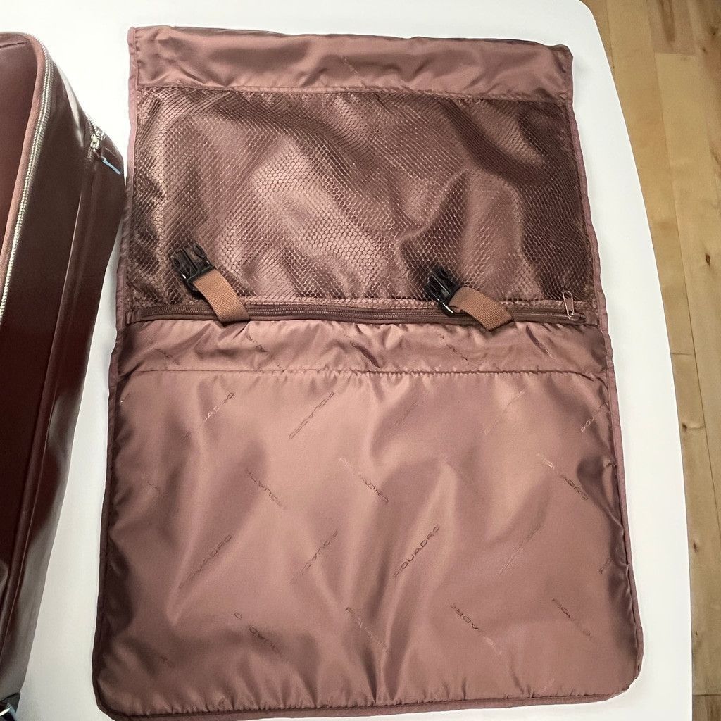 Piquadro Piquadro Leather Rolling Carry-On Cabin Suitcase Brown Size ONE SIZE - 18 Thumbnail