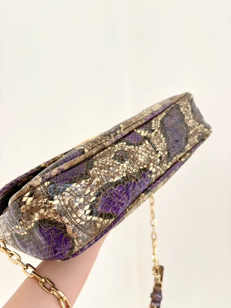 Vivienne Westwood Vivienne Westwood size os Purple snake skin Saturn logo cro Size ONE SIZE - 6 Thumbnail