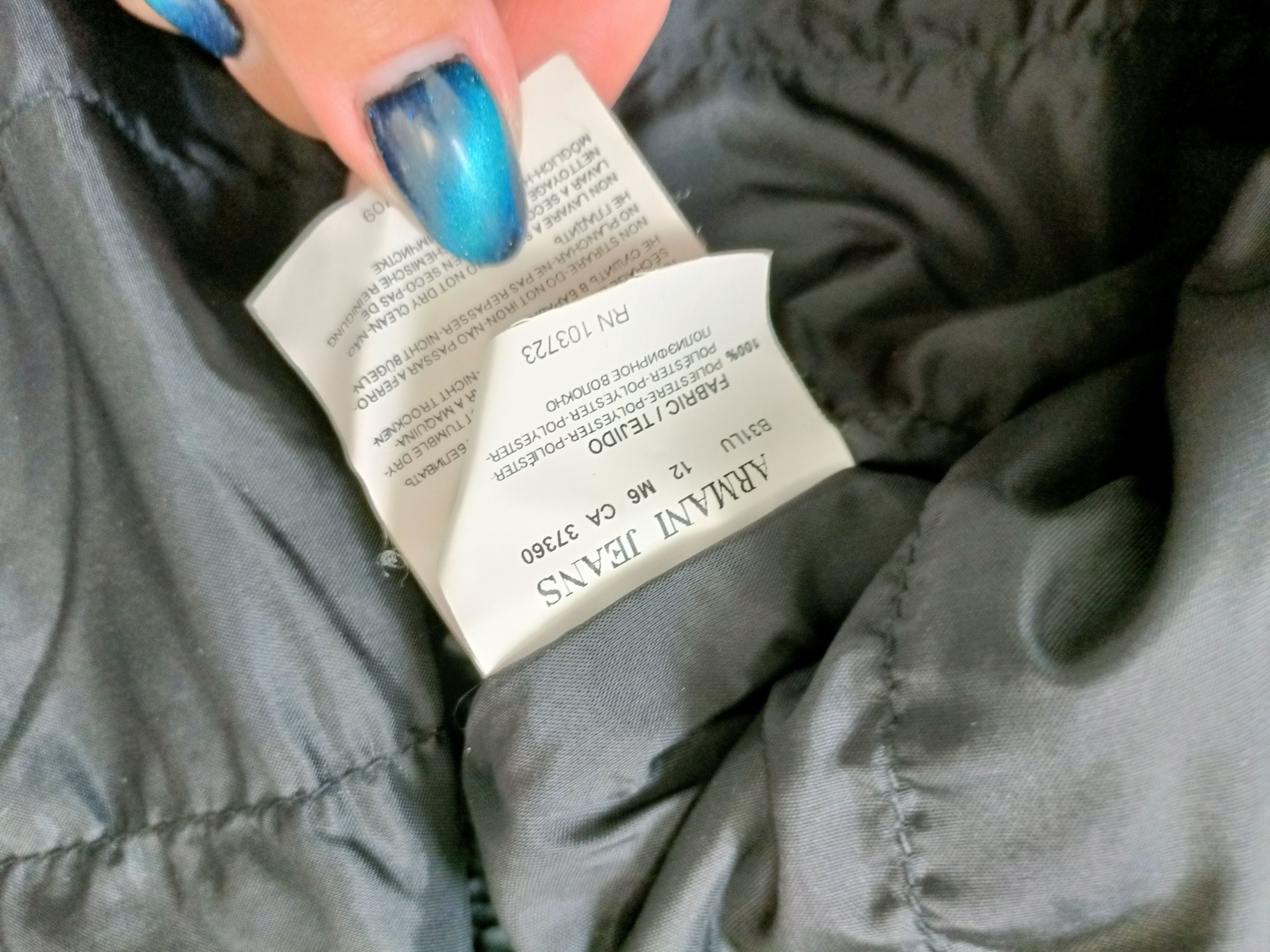 Armani Men's Black Quilted Jacket ! Size US XL / EU 56 / 4 - 7 Thumbnail