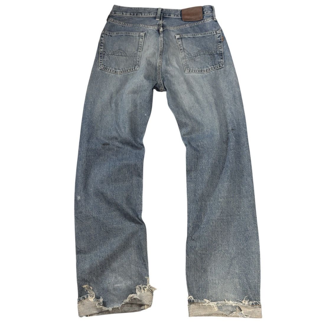 Kapital Vintage 90s Japanese Edwin 505x Destroyed Dirty Wash Denim Size US 31 - 2 Thumbnail