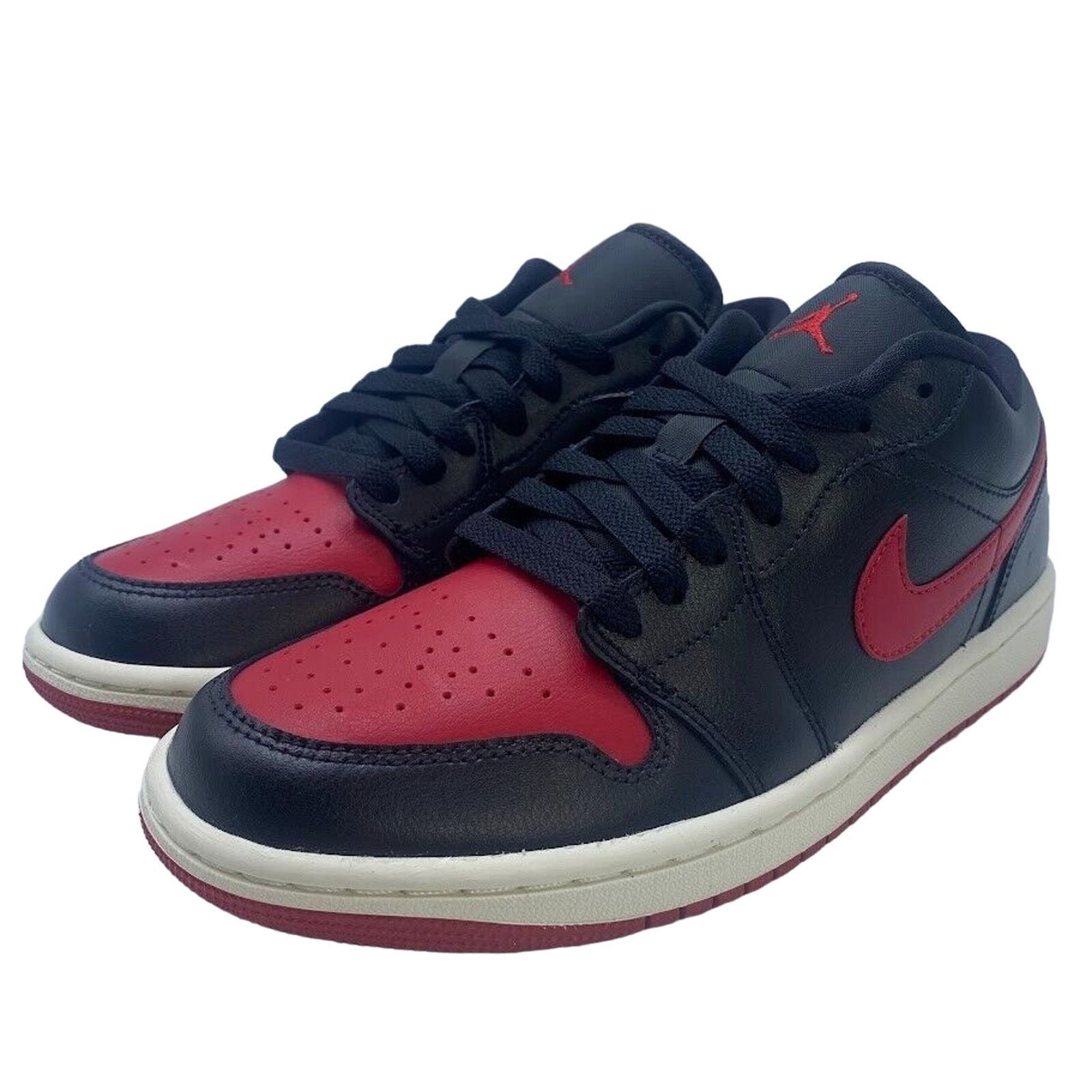 Nike New Nike Jordan 1 Low Bred Sail Black Red DC0774-061 SZ 8W Size US 8 / IT 38 - 1 Thumbnail