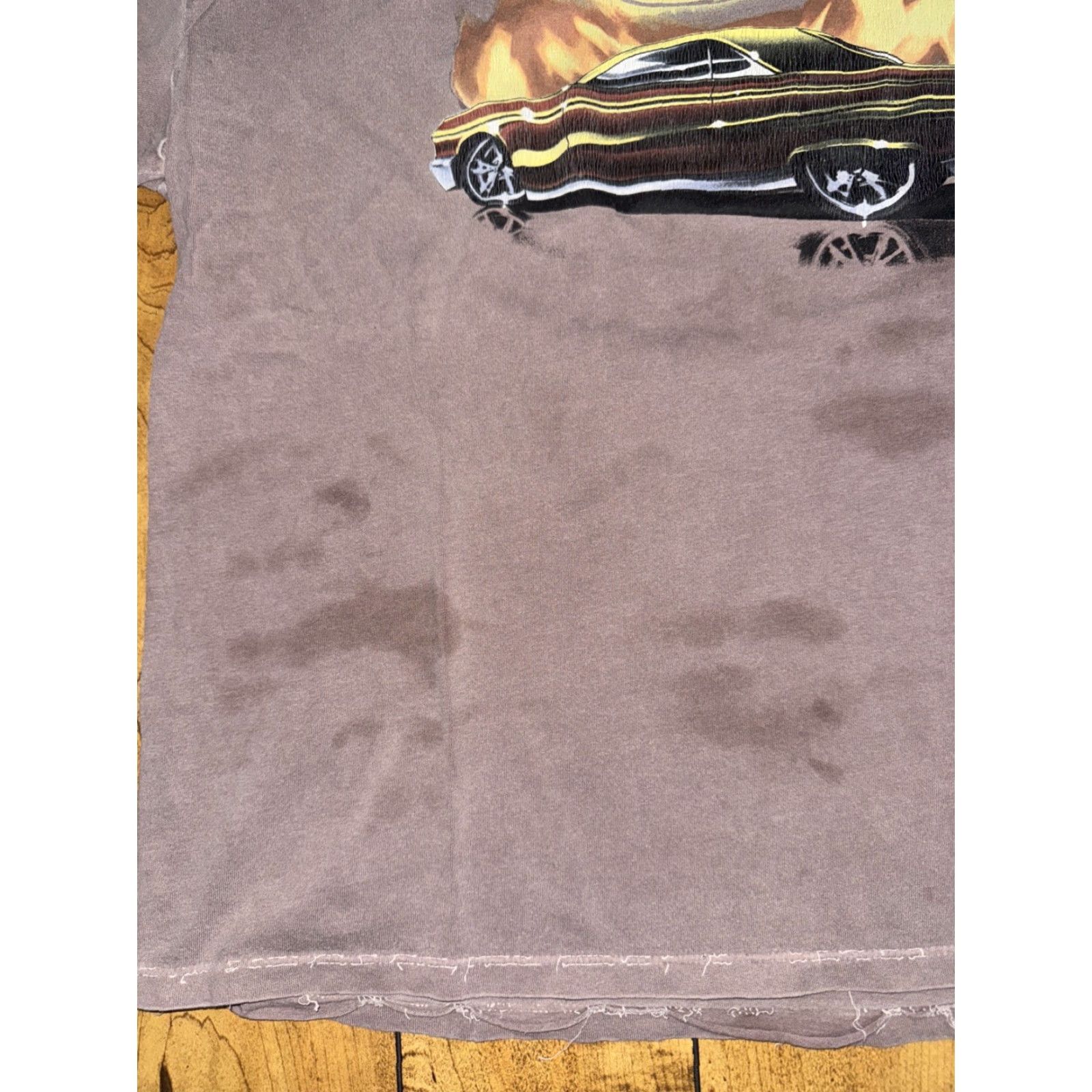 Vintage VINTAGE Forever 21 x Hot Wheels T-Shirt Brown Chevy Nova Flames Large Size US L / EU 52-54 / 3 - 3 Thumbnail