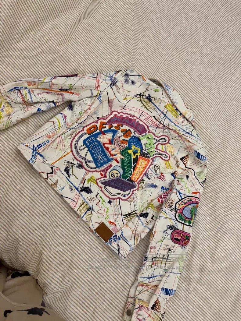 Hermes Hermes Women's denim embroidered jacket, featured model Size XS / US 0-2 / IT 36-38 - 2 Thumbnail