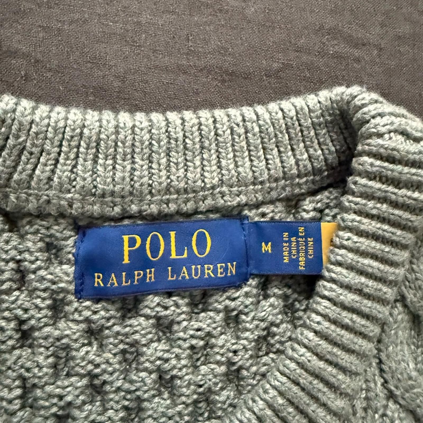 Polo Ralph Lauren Ralph Lauren Cable Knit Crewneck Sweater - Light Gray Size US M / EU 48-50 / 2 - 3 Thumbnail