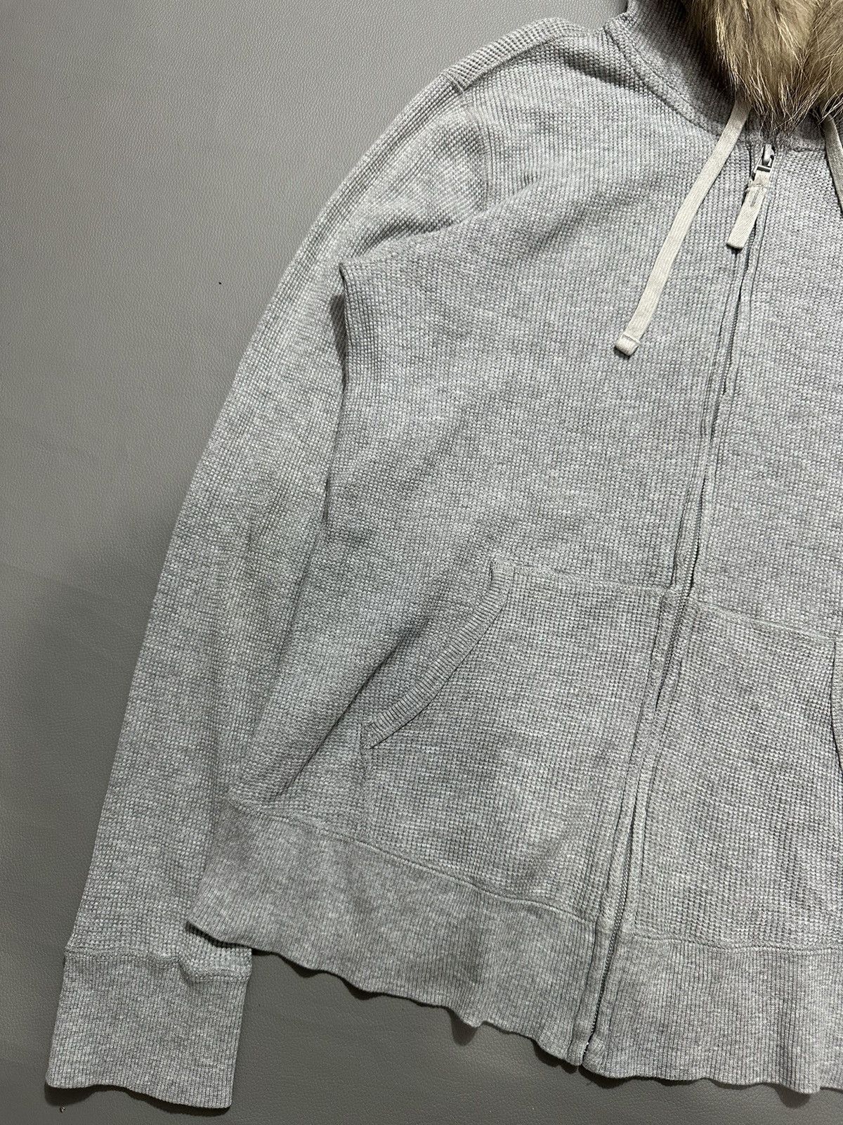 20471120 VINTAGE WAFFLE PARKA THERMAL ZIP HOODIE FUR IFSIX LGB STYLE Size US M / EU 48-50 / 2 - 4 Thumbnail