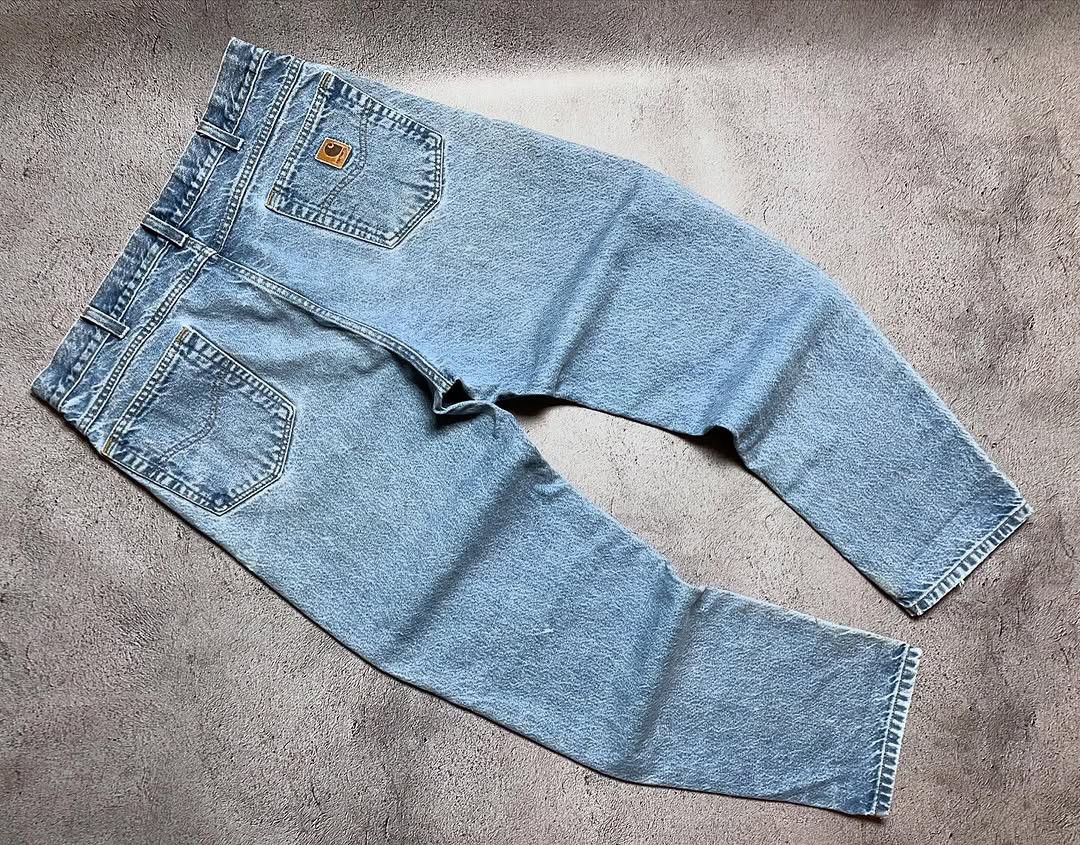 Carhartt × Vintage Vintage Carhartt Insulated Faded USA Denim Hype Baggy Jeans Size US 36 / EU 52 - 1 Thumbnail