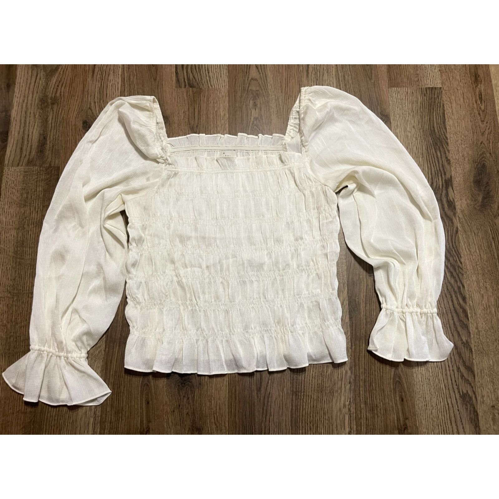 Vintage A New Day Shirt Women's Size Medium White Long Sleeve Square Neck Shirt Womens Medium White Long Sleeve Square Neck A New Day Shirt Size M / US 6-8 / IT 42-44 - 2 Thumbnail